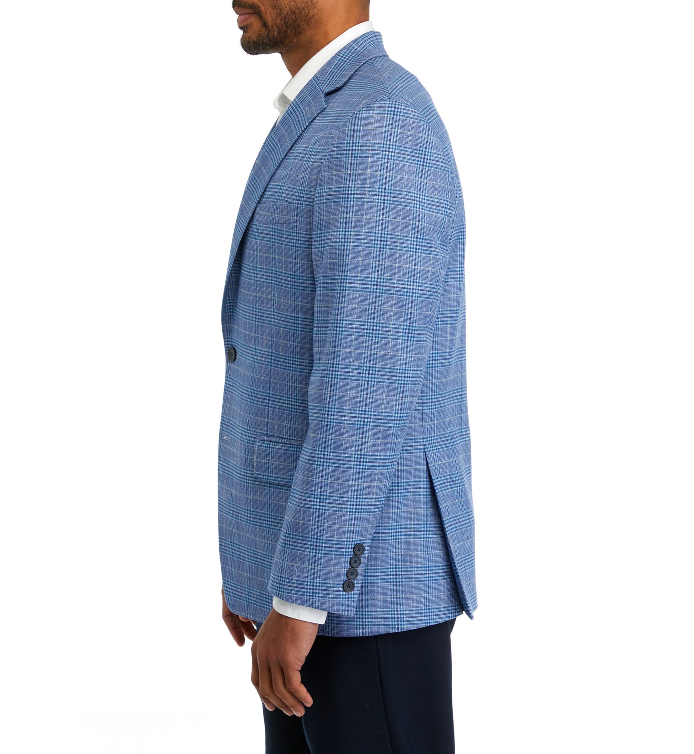 Single Breasted Multi Plaid Sport Coat