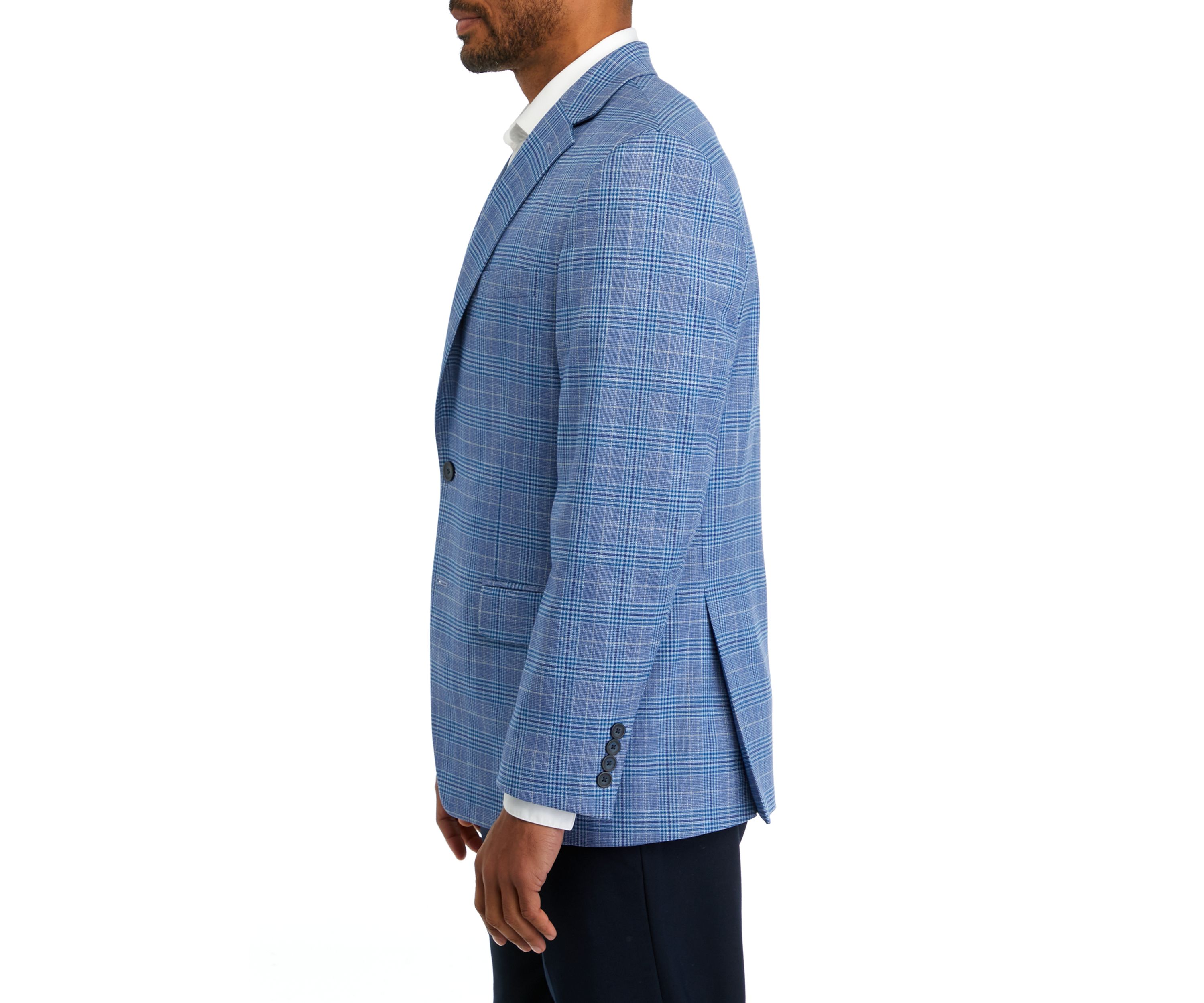 Single Breasted Multi Plaid Sport Coat