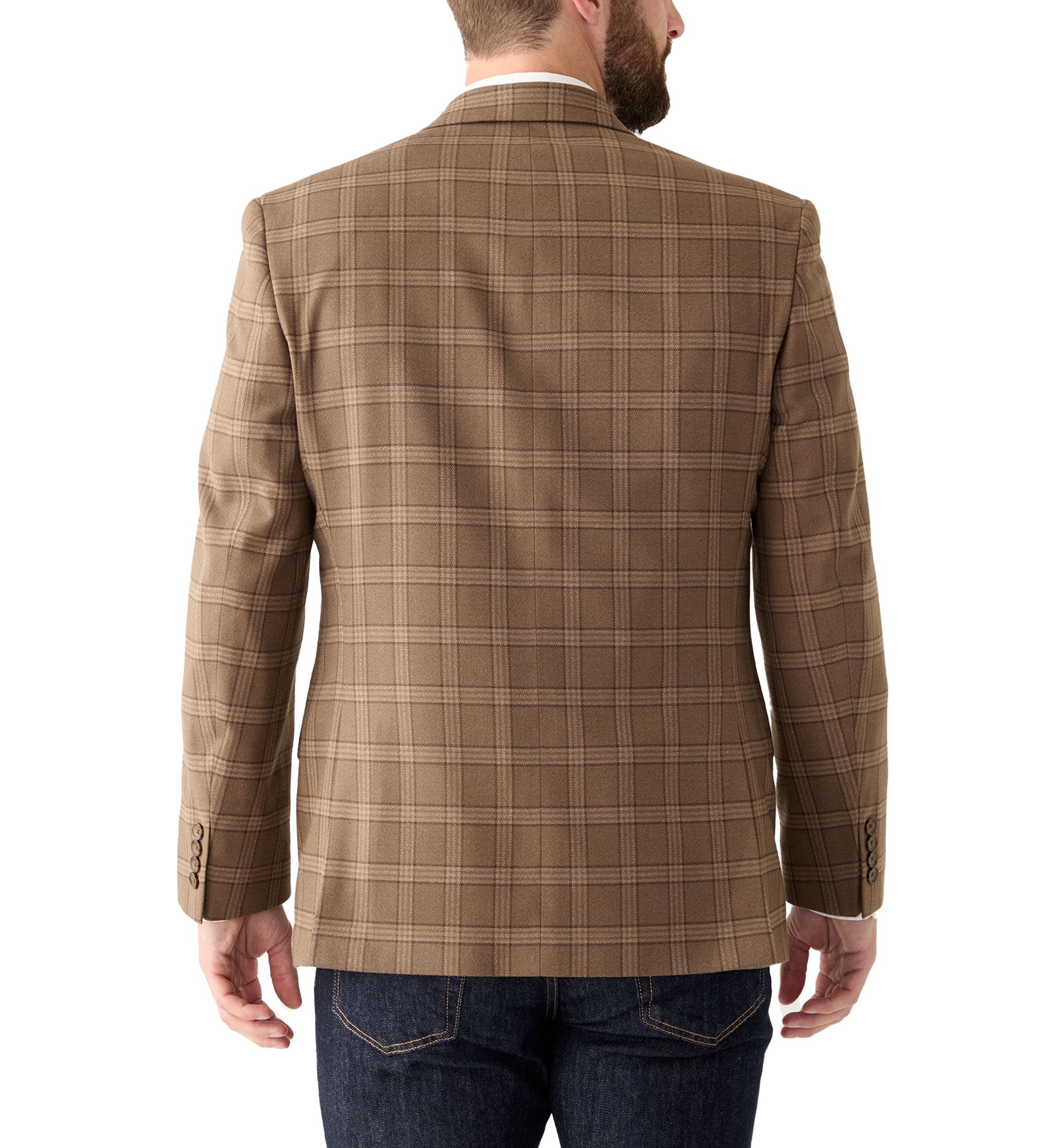 Single Breasted Tonal Plaid Blazer