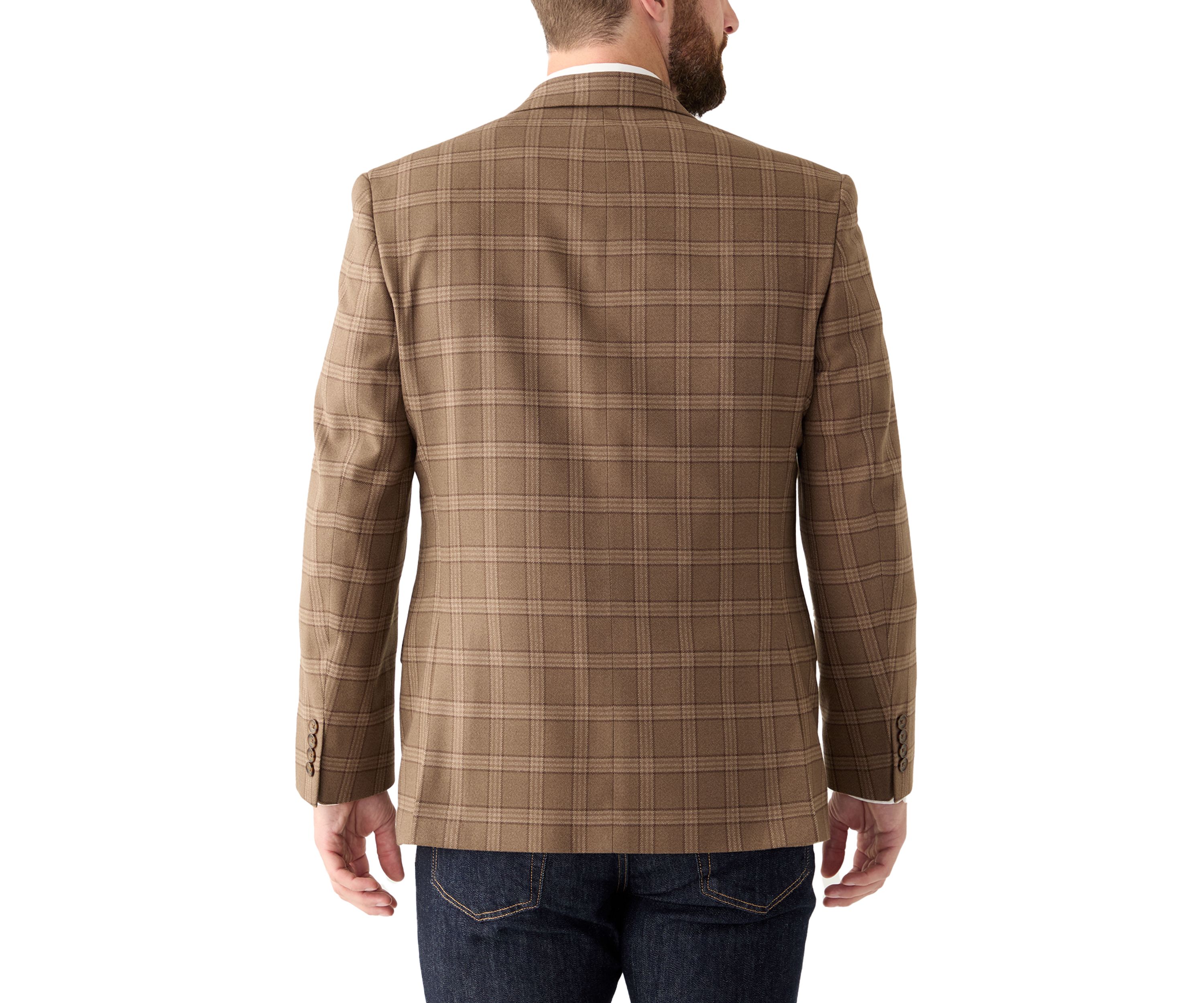 Single Breasted Tonal Plaid Blazer