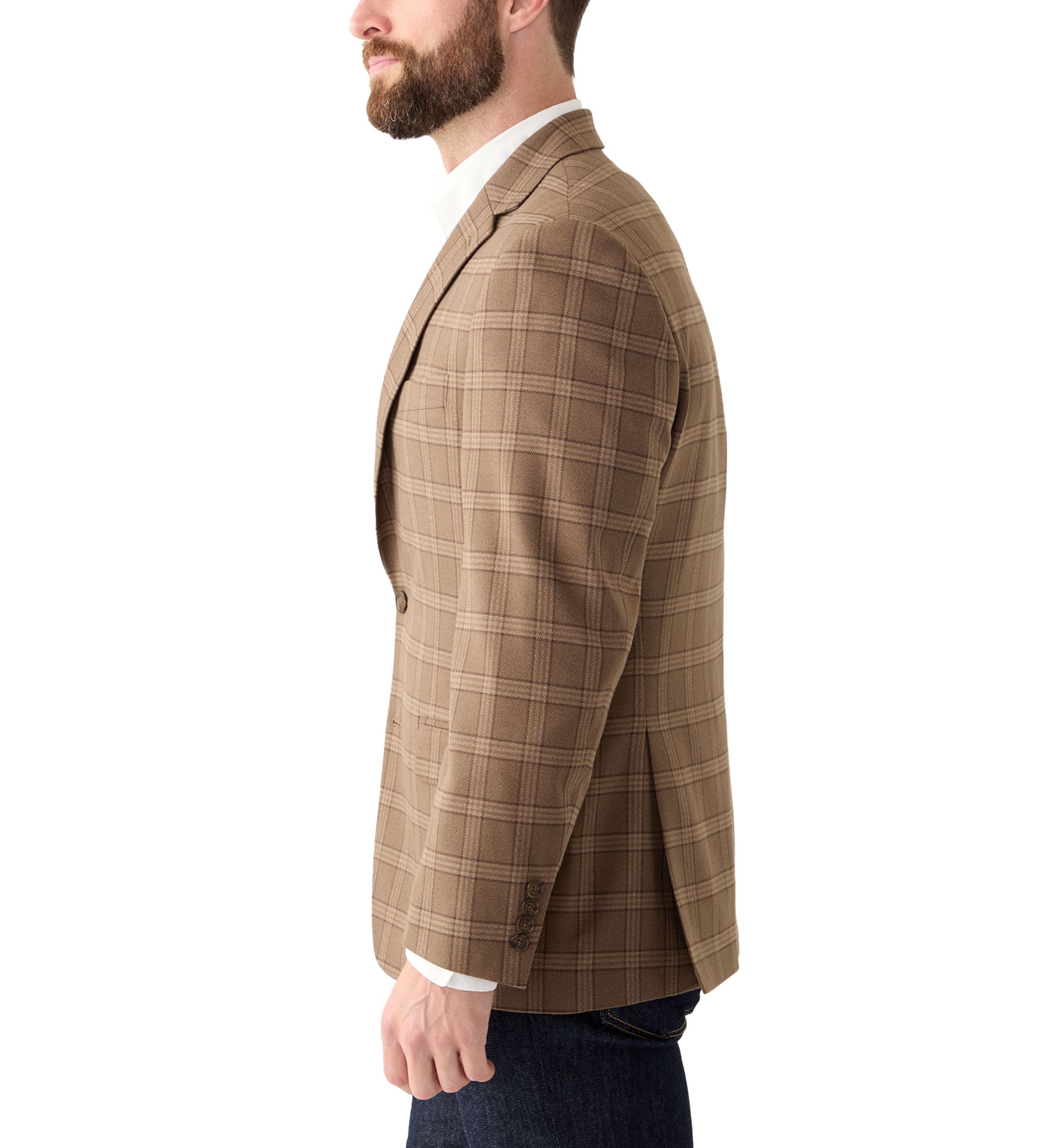 Single Breasted Tonal Plaid Blazer