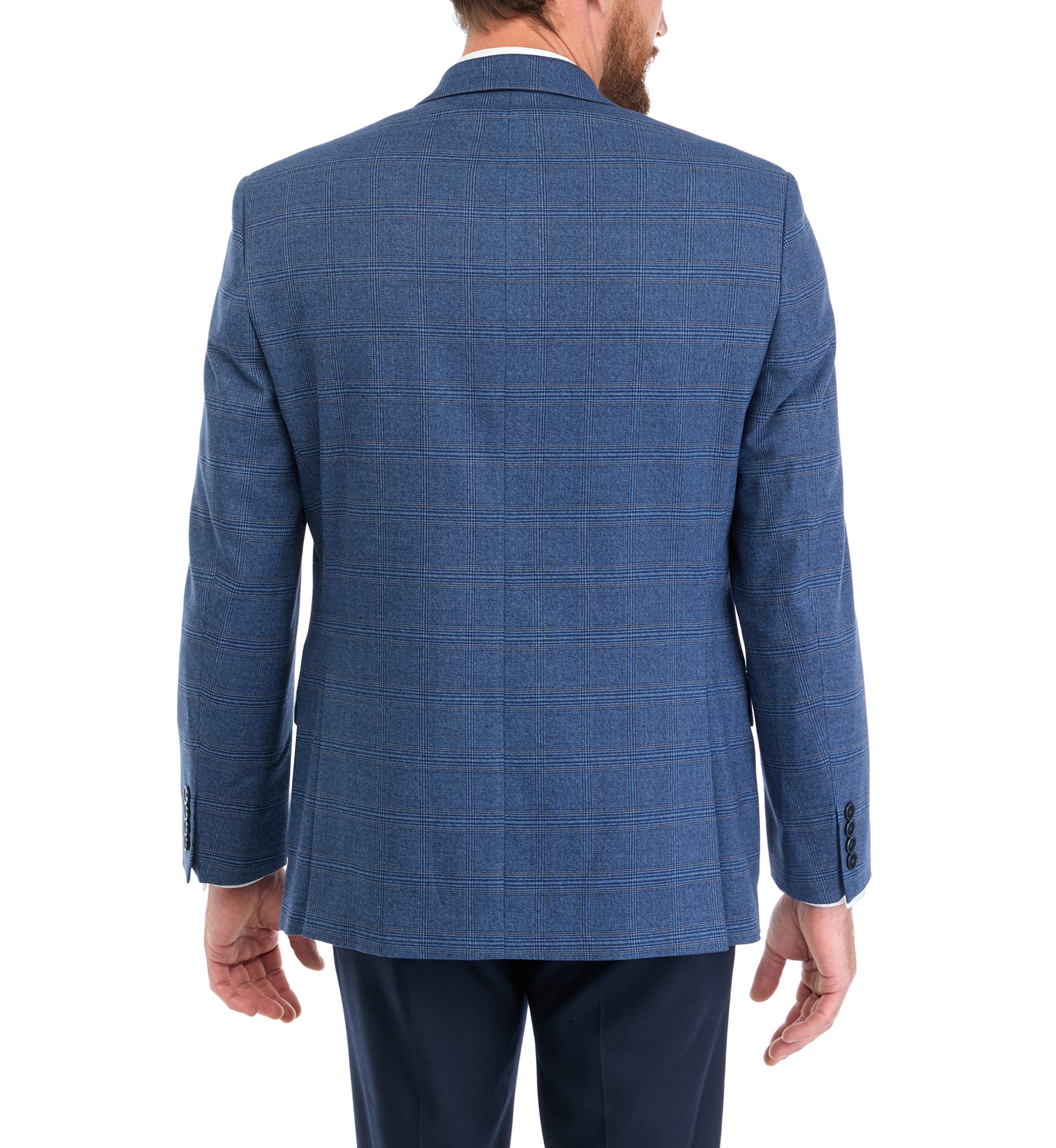 Single Breasted Glen Plaid Sport Coat