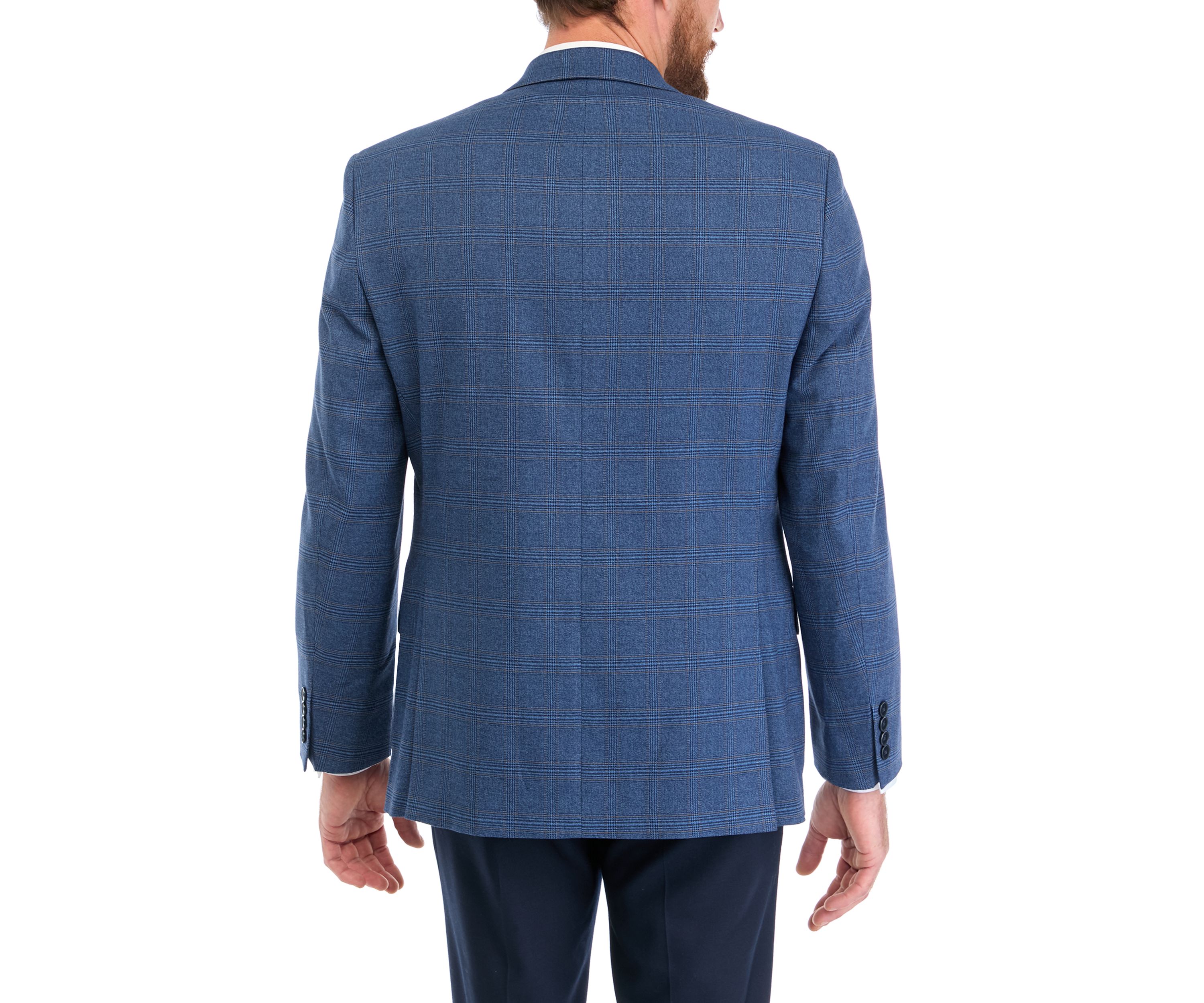 Single Breasted Glen Plaid Sport Coat