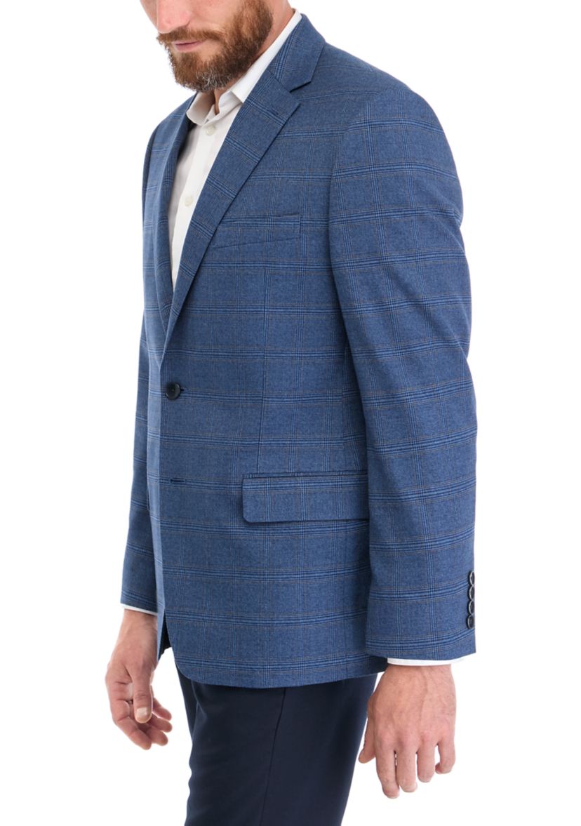 Single Breasted Glen Plaid Sport Coat