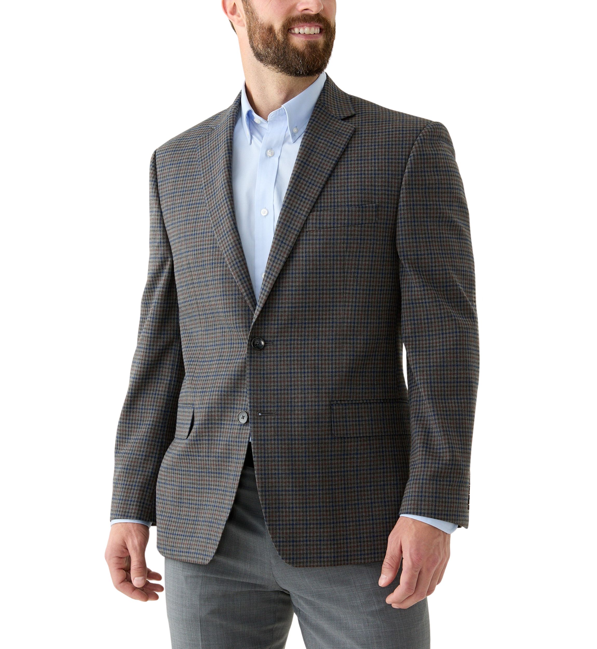Single Breasted 2-Button Front Classic Fit Suit Jacket 
