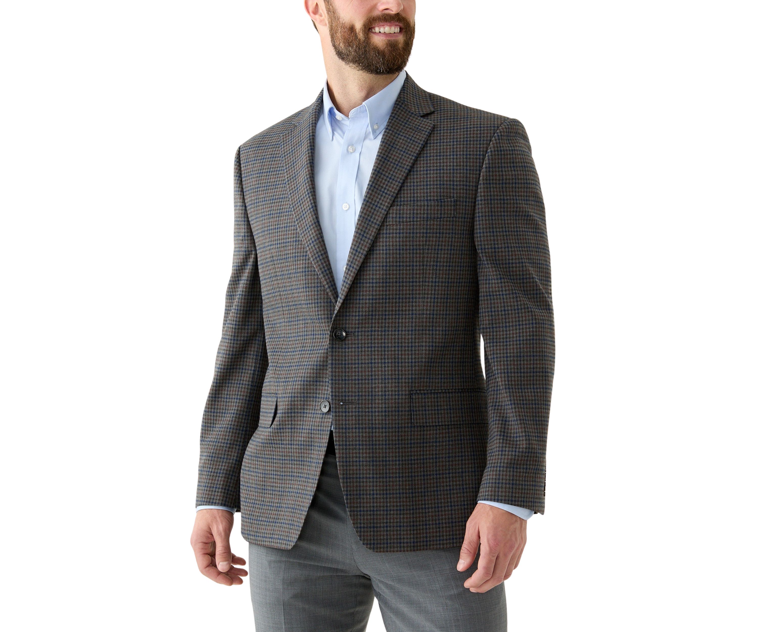 Single Breasted 2-Button Front Classic Fit Suit Jacket 
