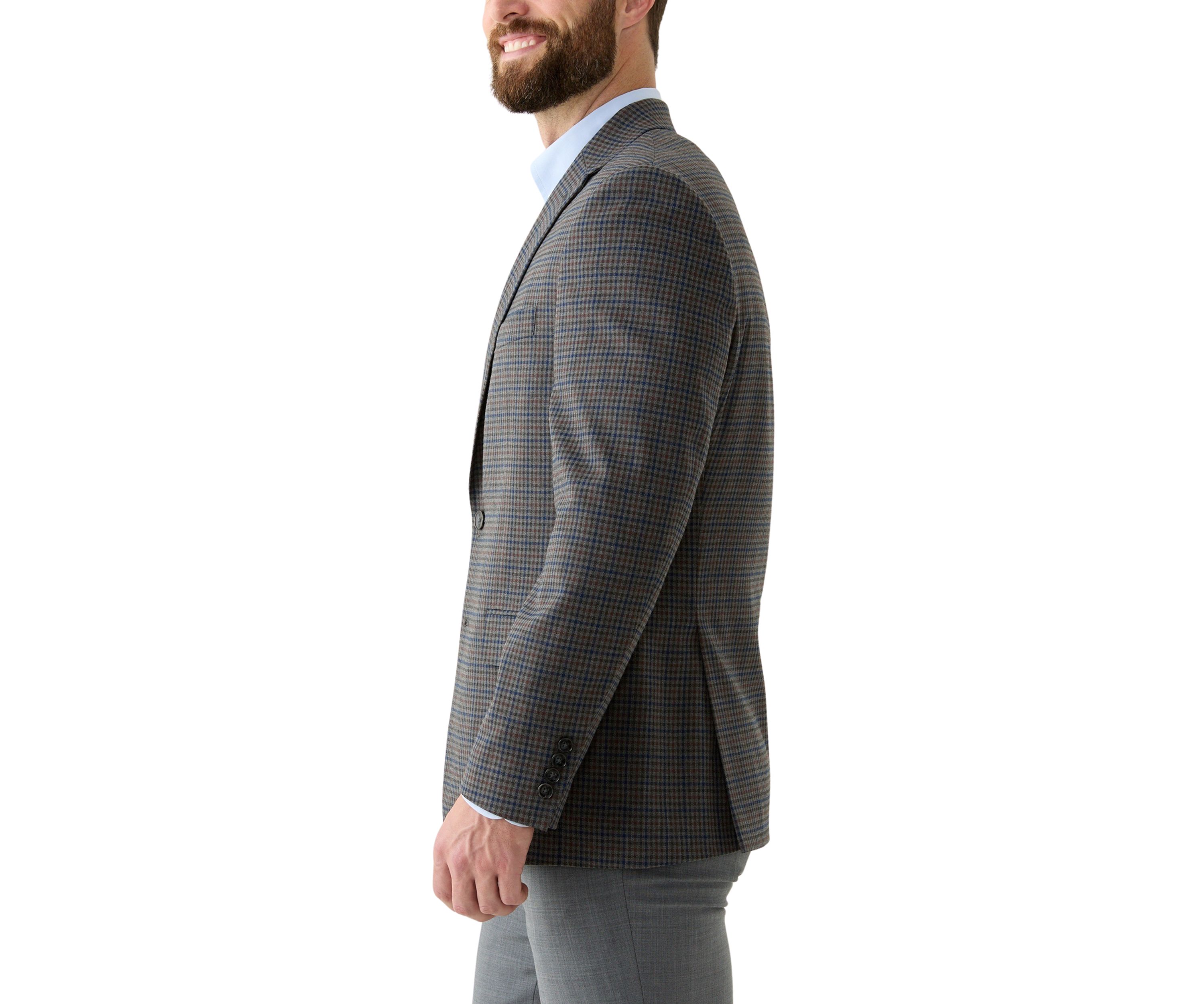 Single Breasted 2-Button Front Classic Fit Suit Jacket 