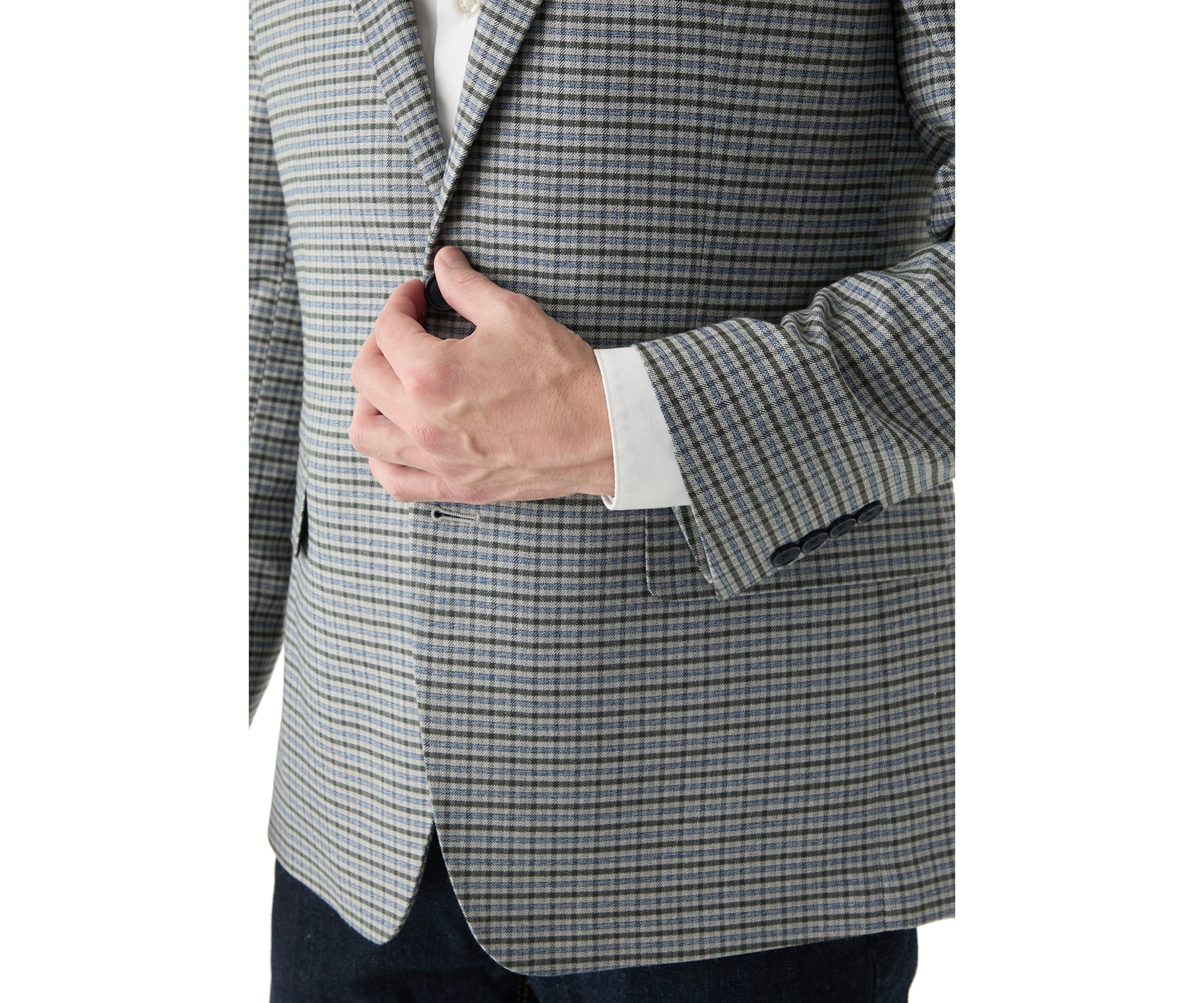 Single Breasted Two Button Check Blazer