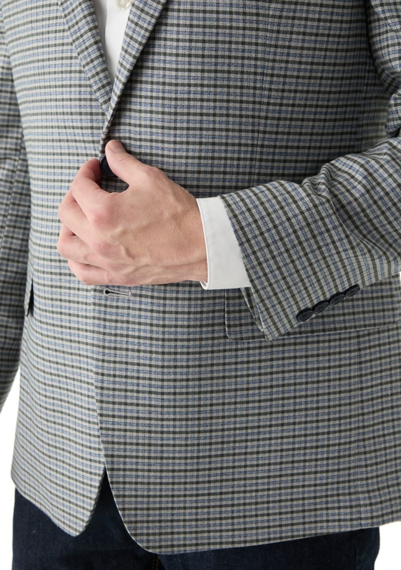 Single Breasted Two Button Check Blazer