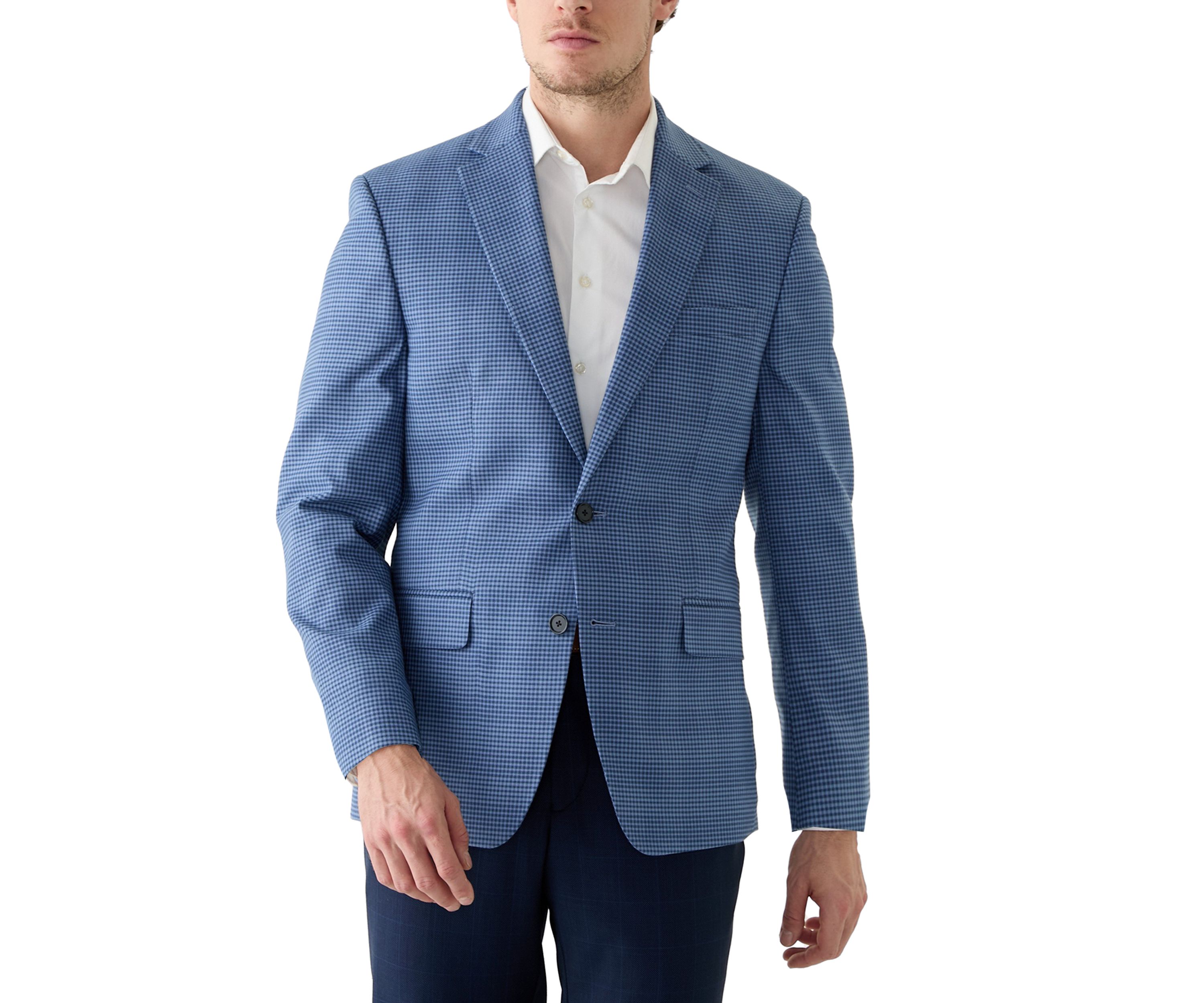 Blue Check Printed Sportcoat