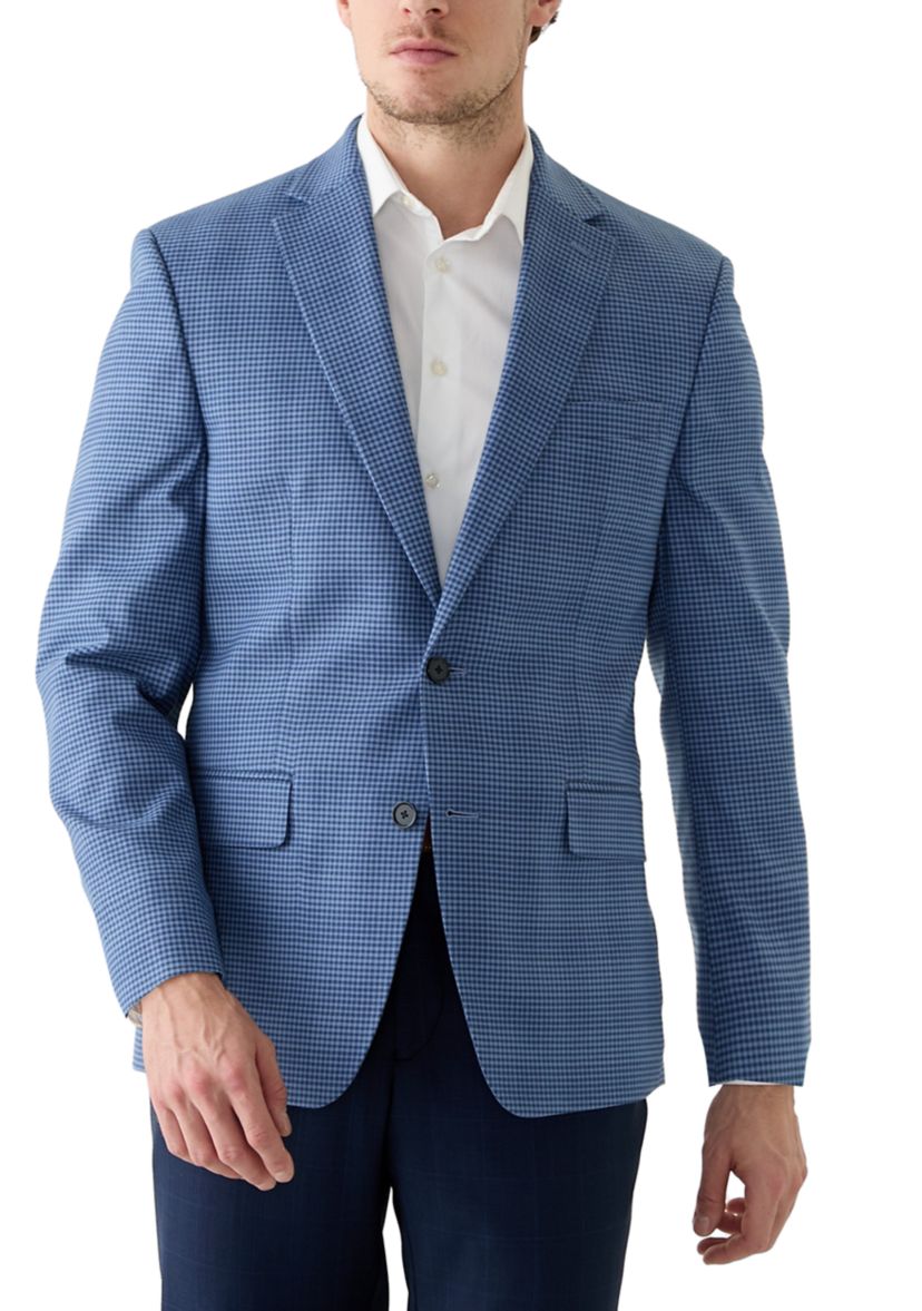 Blue Check Printed Sportcoat