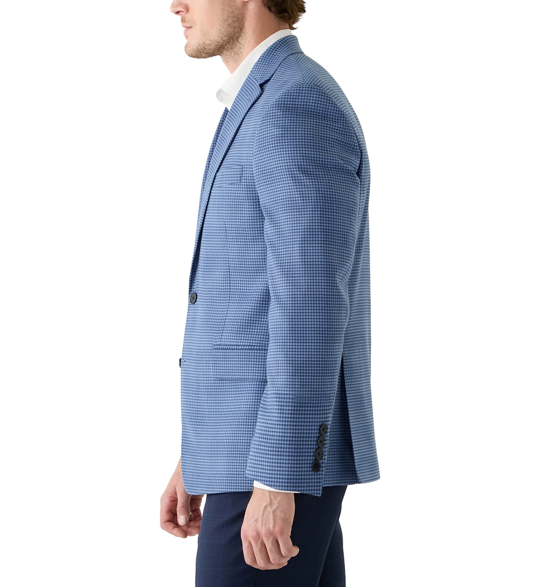 Blue Check Printed Sportcoat