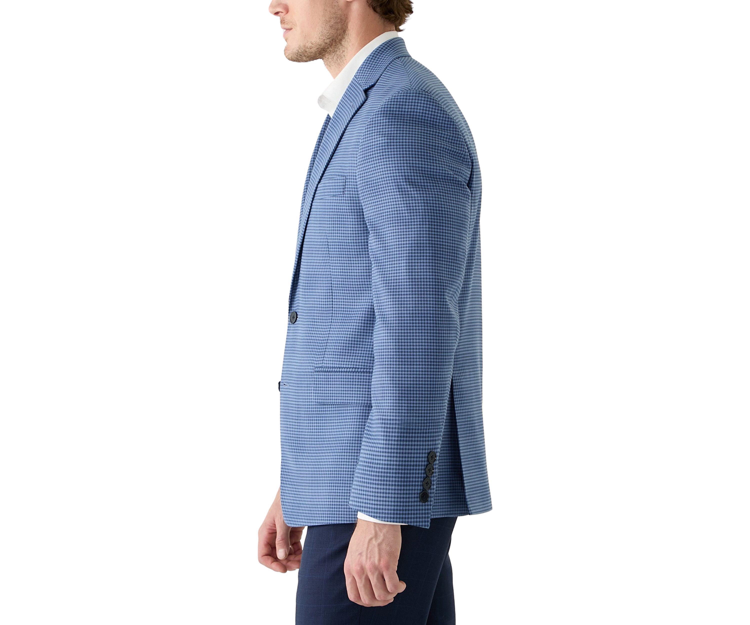 Blue Check Printed Sportcoat