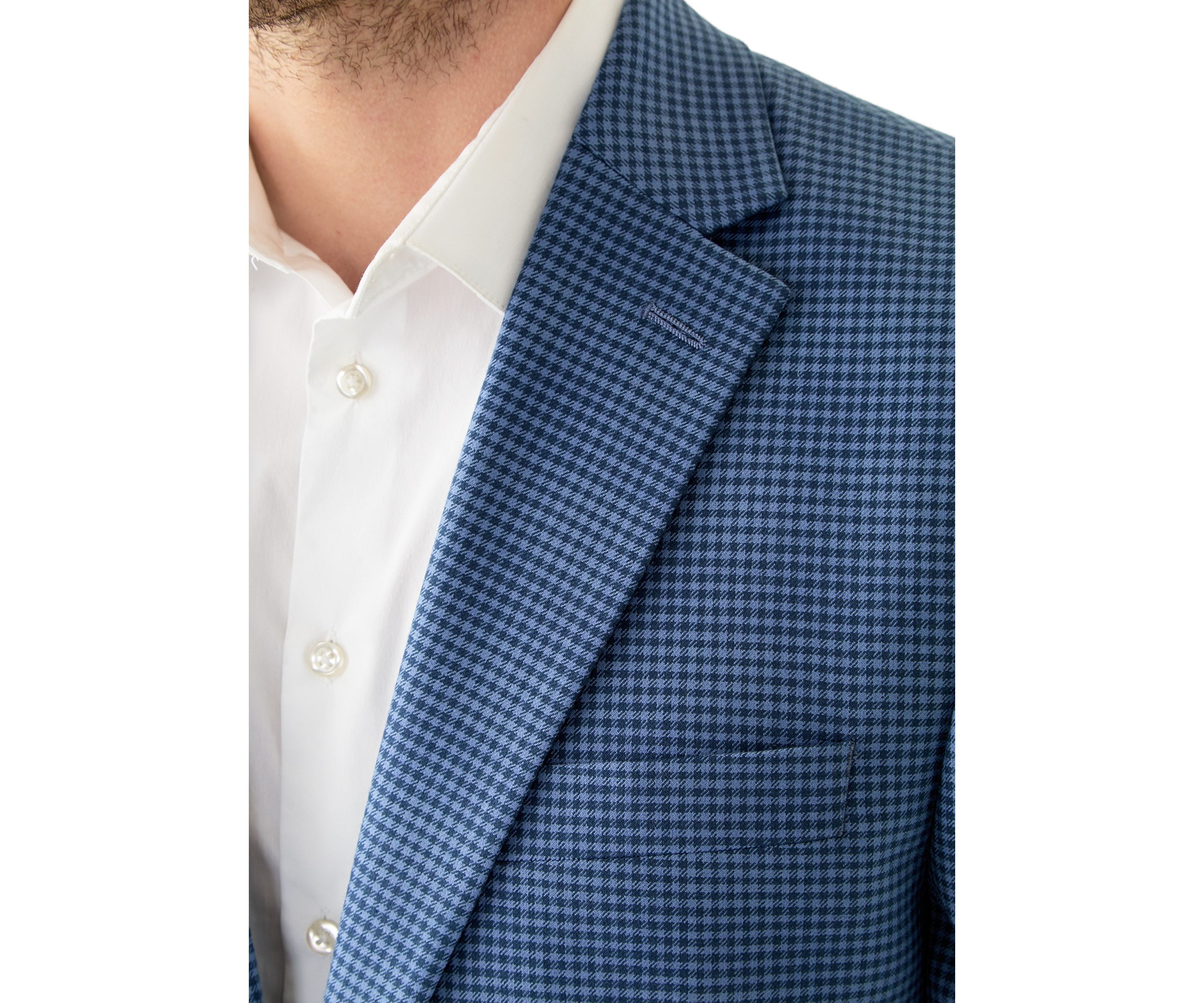 Blue Check Printed Sportcoat