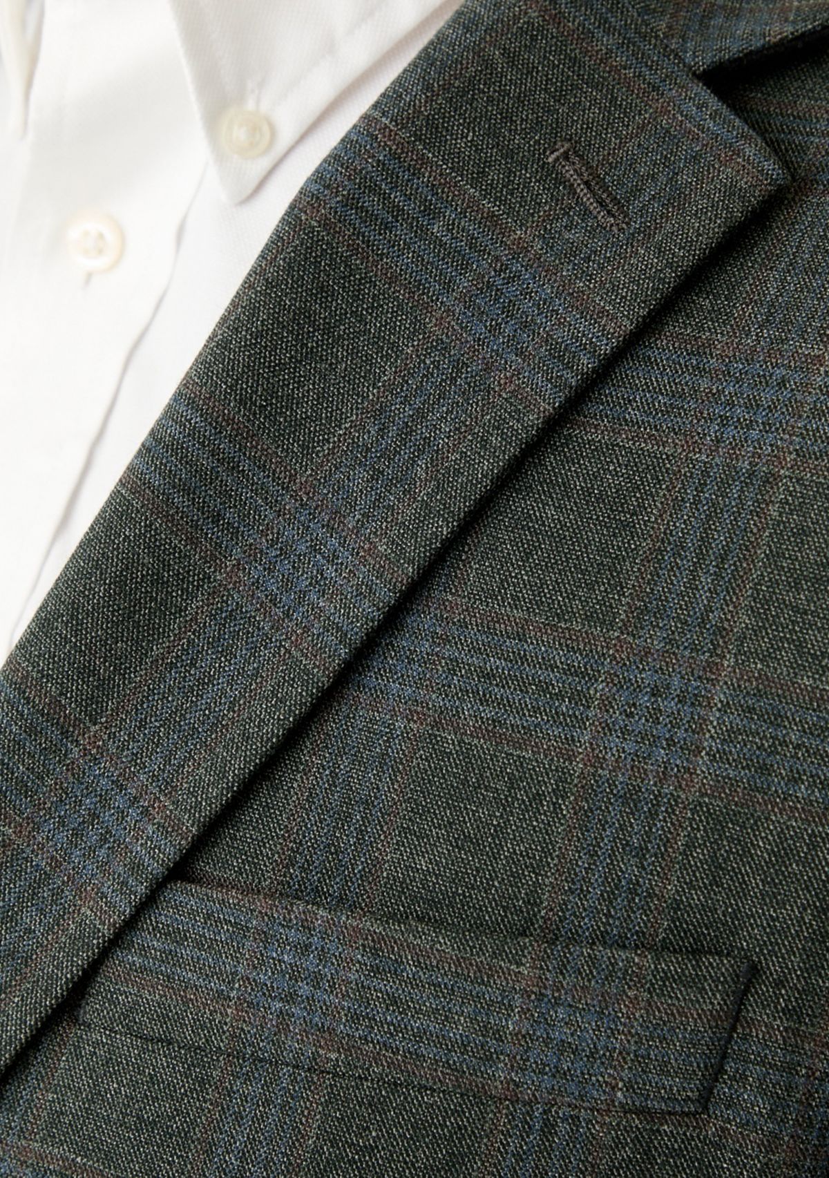 Olive Plaid Printed Sportcoat