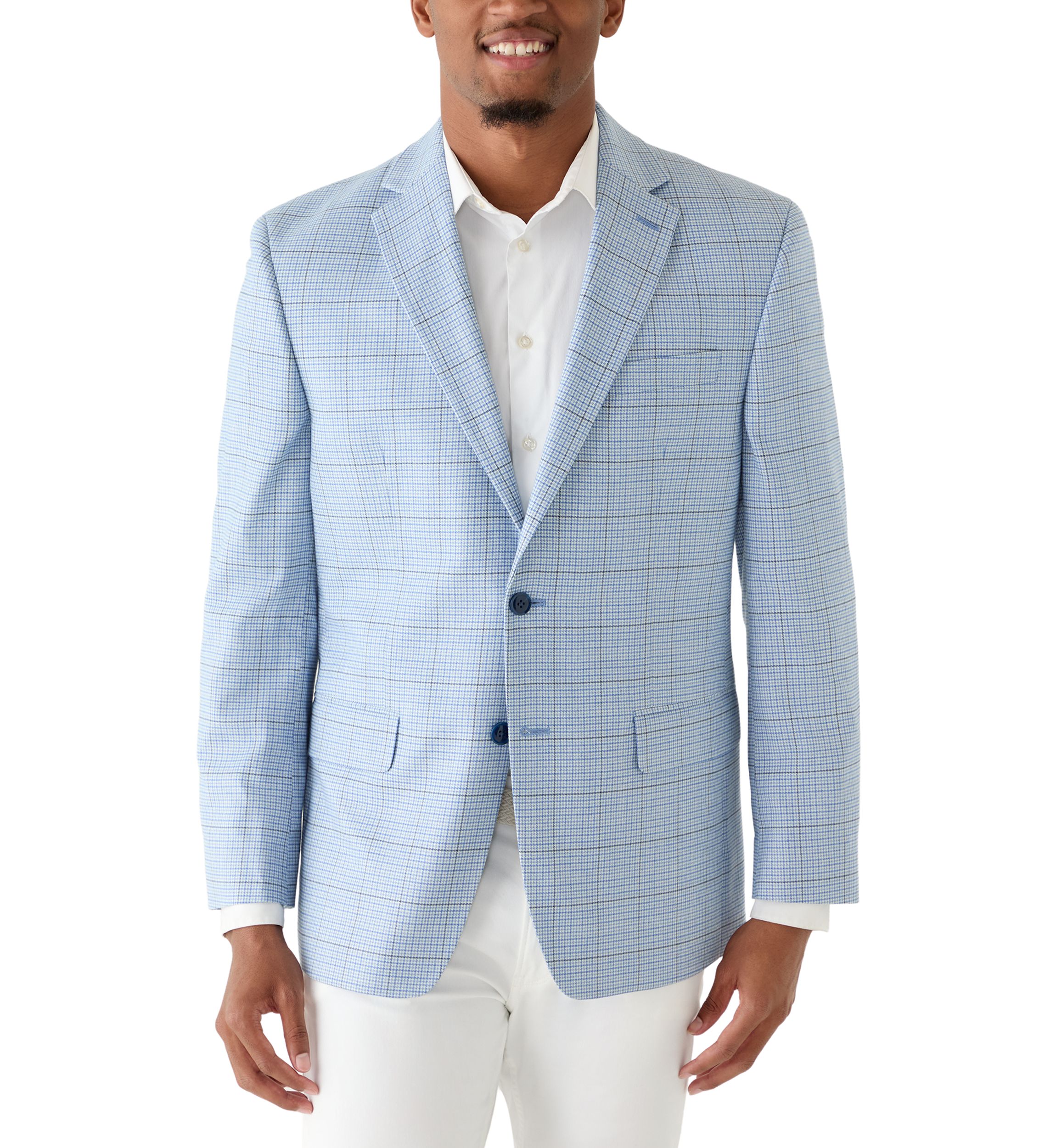 IZOD Men's Blue Houndstooth Check Jacket | Belk