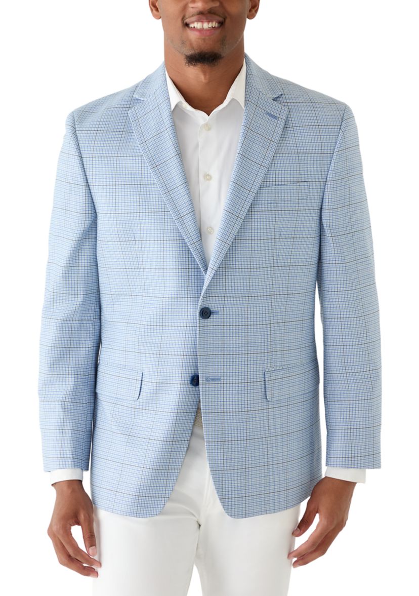IZOD Men's Blue Houndstooth Check Jacket | Belk