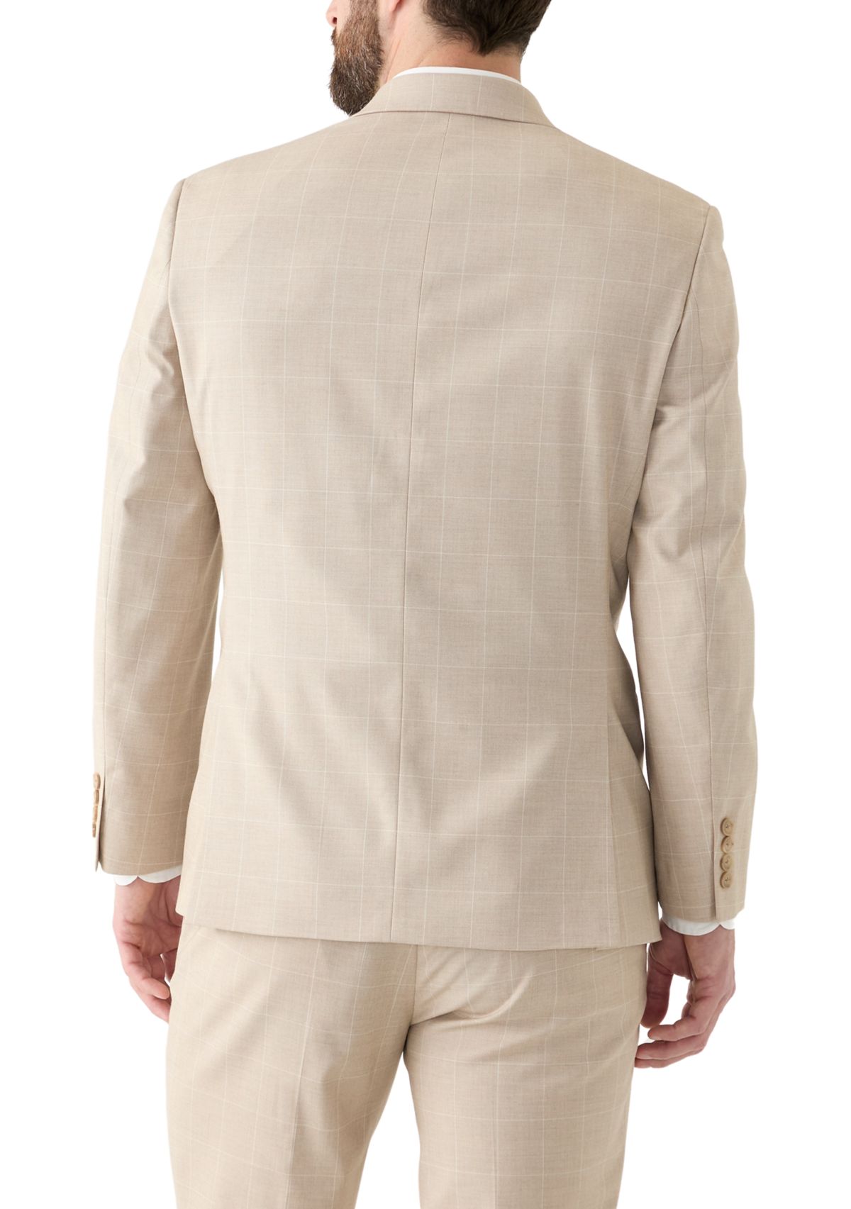 Single Breasted Windowpane Suit Separate Jacket