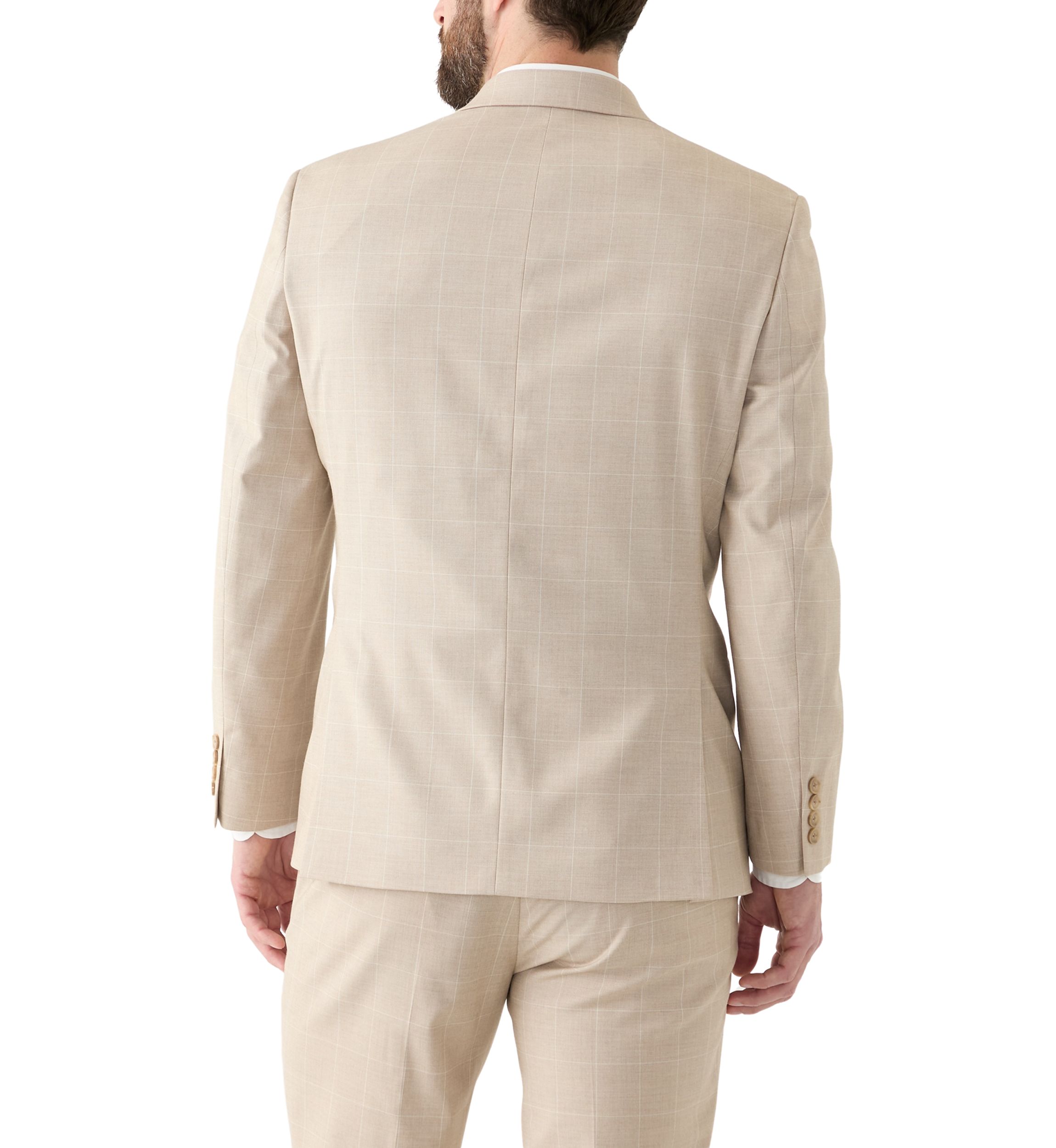 Single Breasted Windowpane Suit Separate Jacket