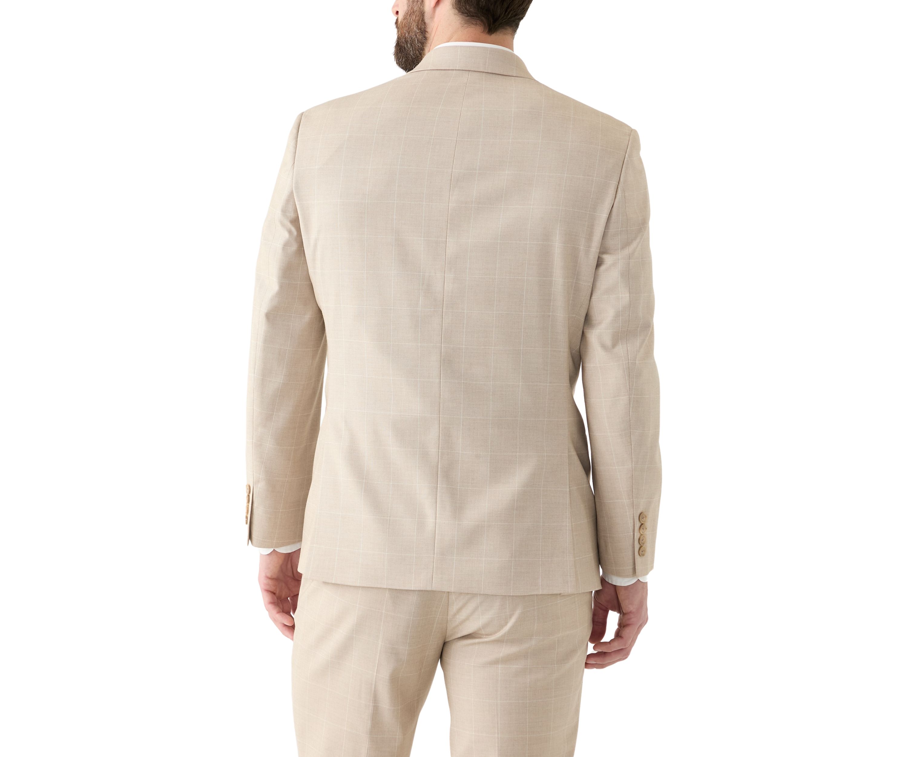 Single Breasted Windowpane Suit Separate Jacket