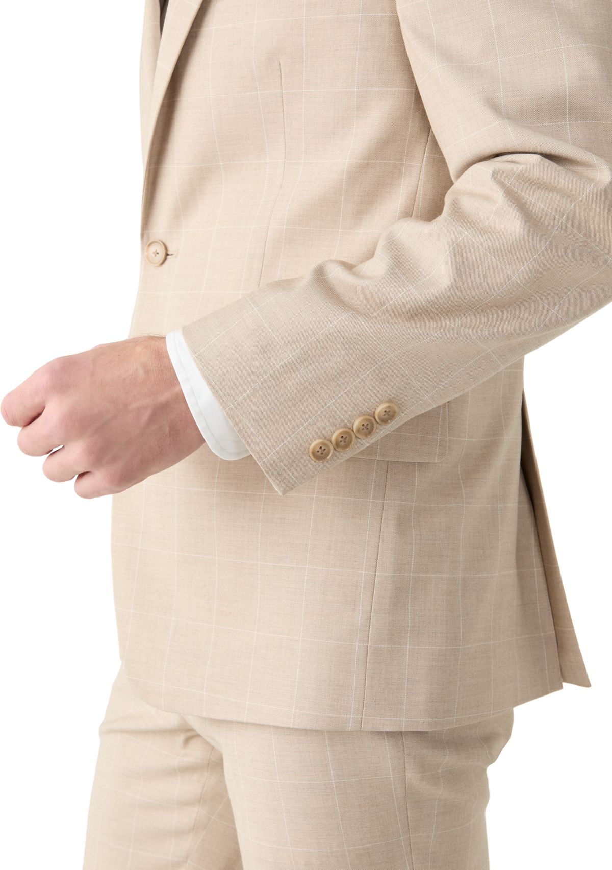 Single Breasted Windowpane Suit Separate Jacket