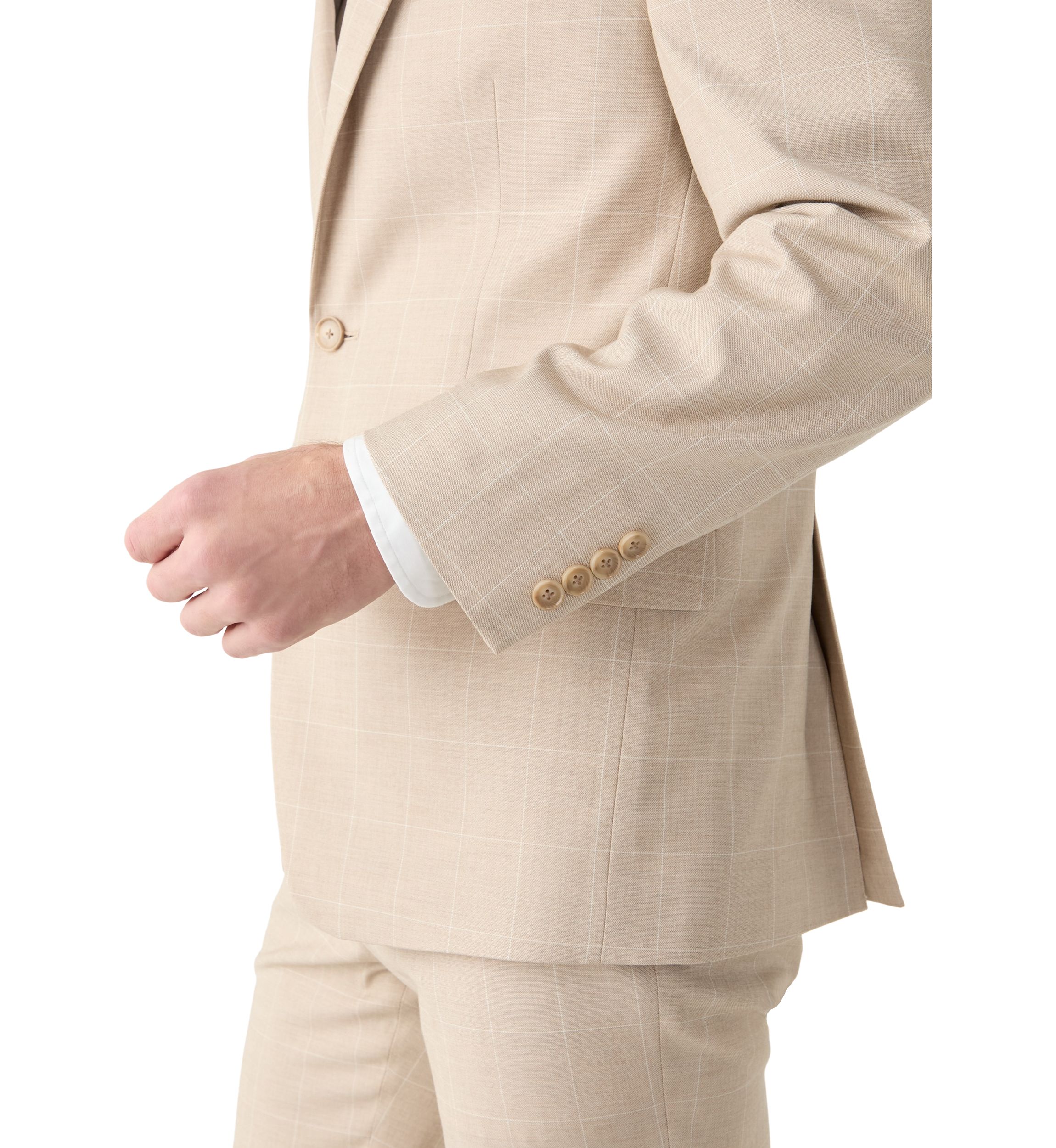 Single Breasted Windowpane Suit Separate Jacket
