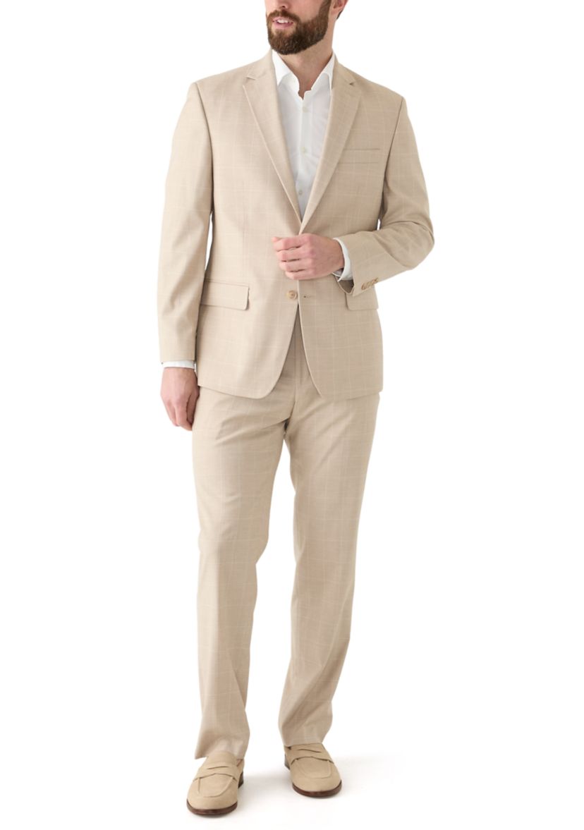 Single Breasted Windowpane Suit Separate Jacket