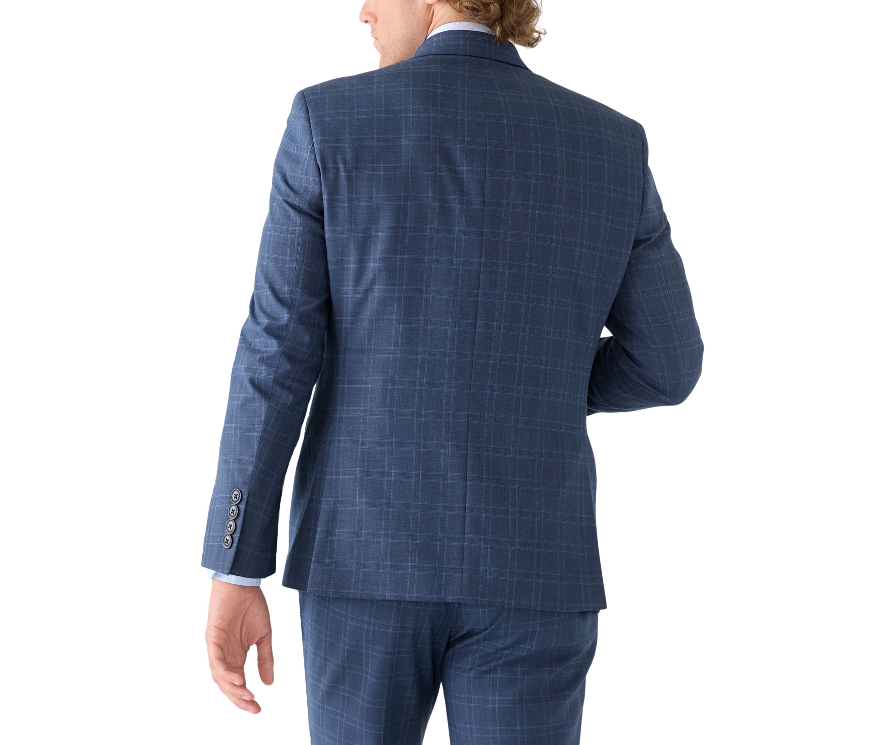 Blue Plaid Suit Jacket