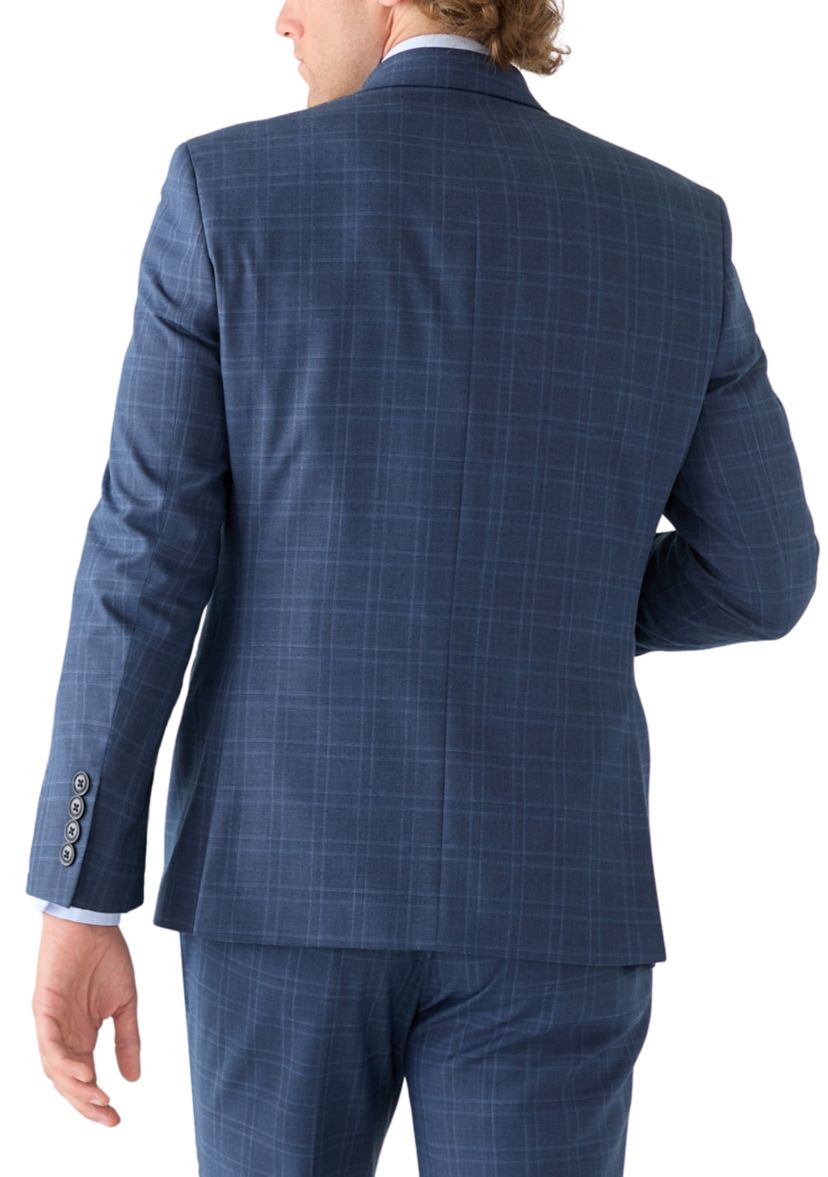 Blue Plaid Suit Jacket