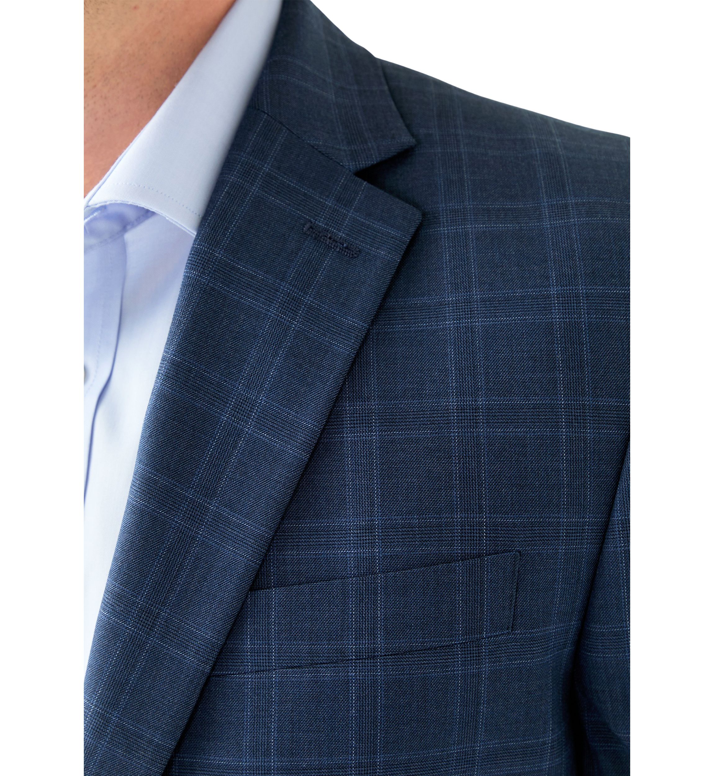 Blue Plaid Suit Jacket
