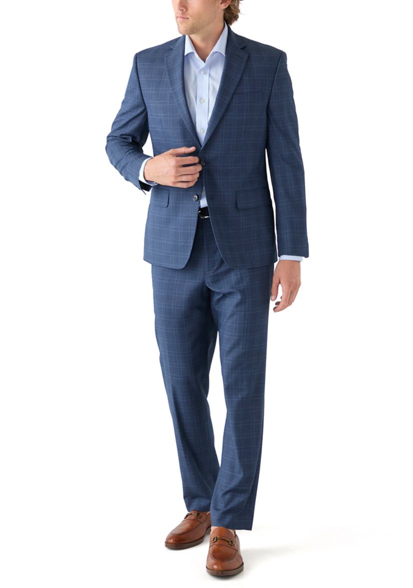 Blue Plaid Suit Jacket