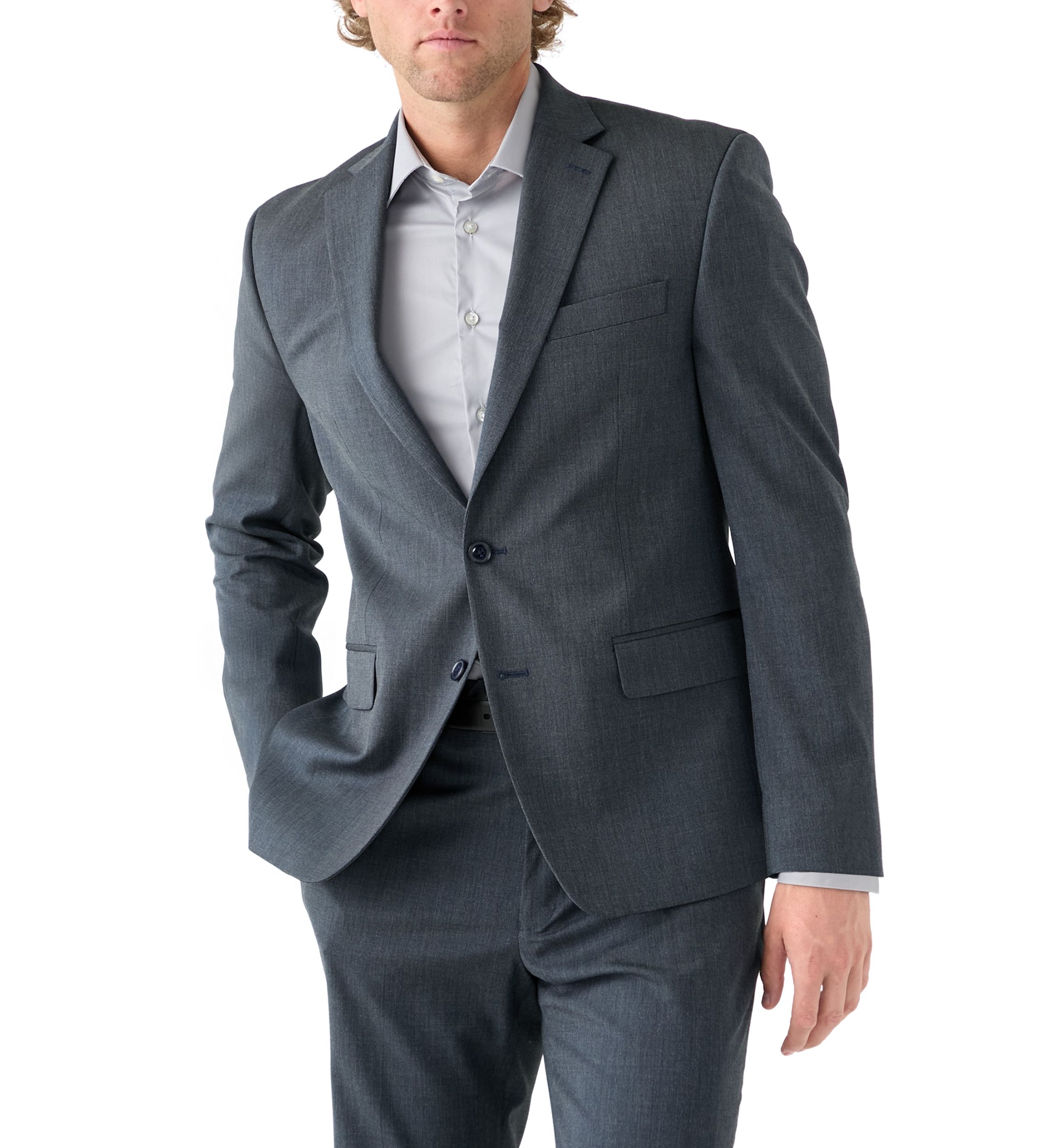 Blue Nailhead Solid Suit Jacket