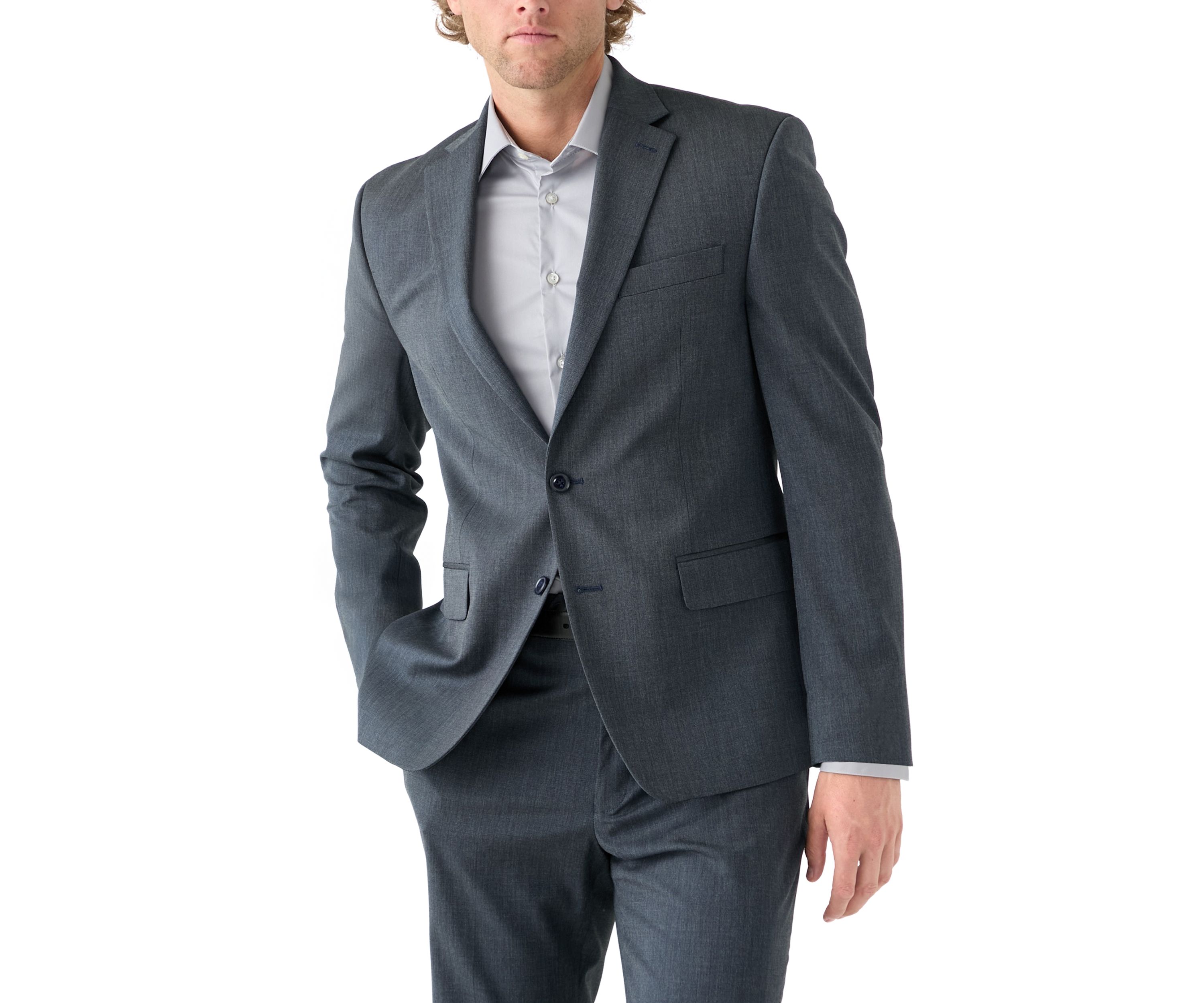 Blue Nailhead Solid Suit Jacket