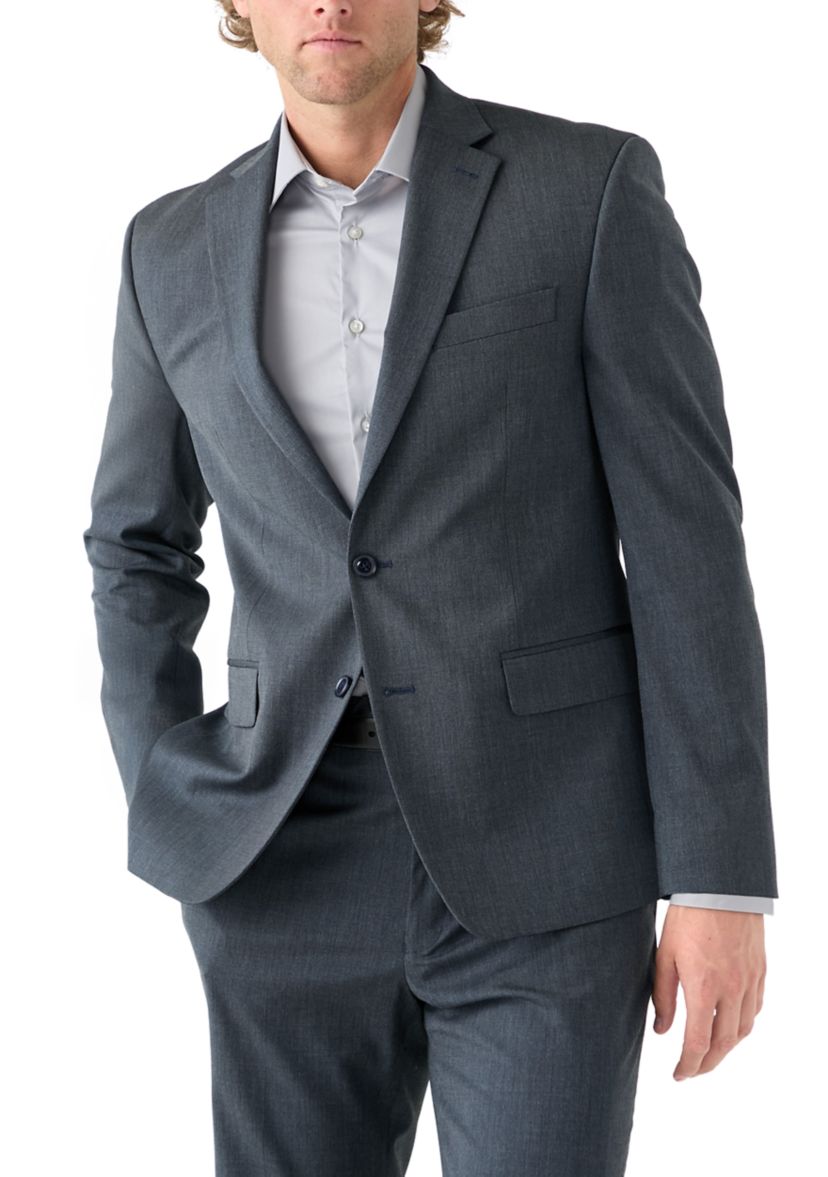 Blue Nailhead Solid Suit Jacket