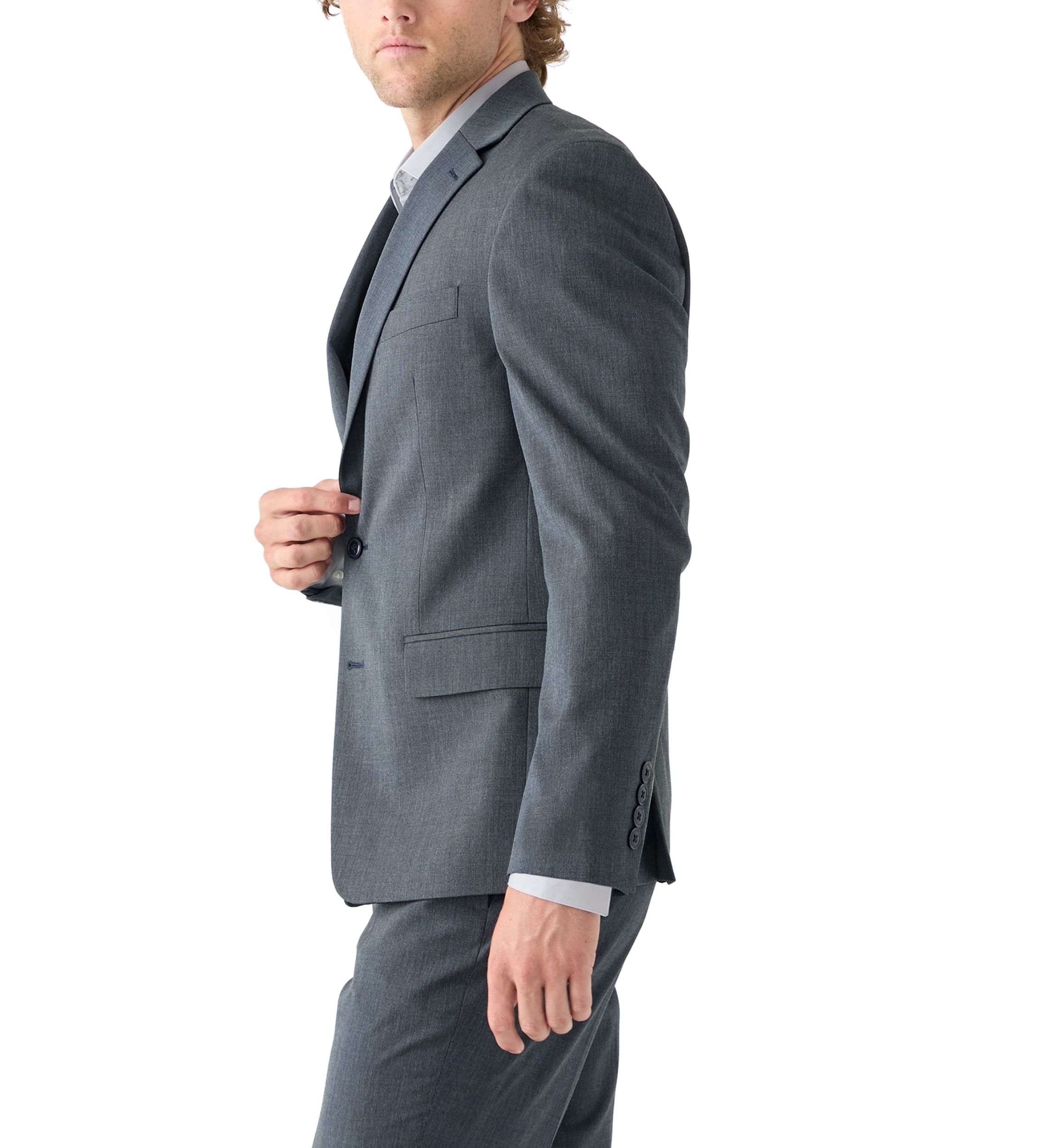 Blue Nailhead Solid Suit Jacket