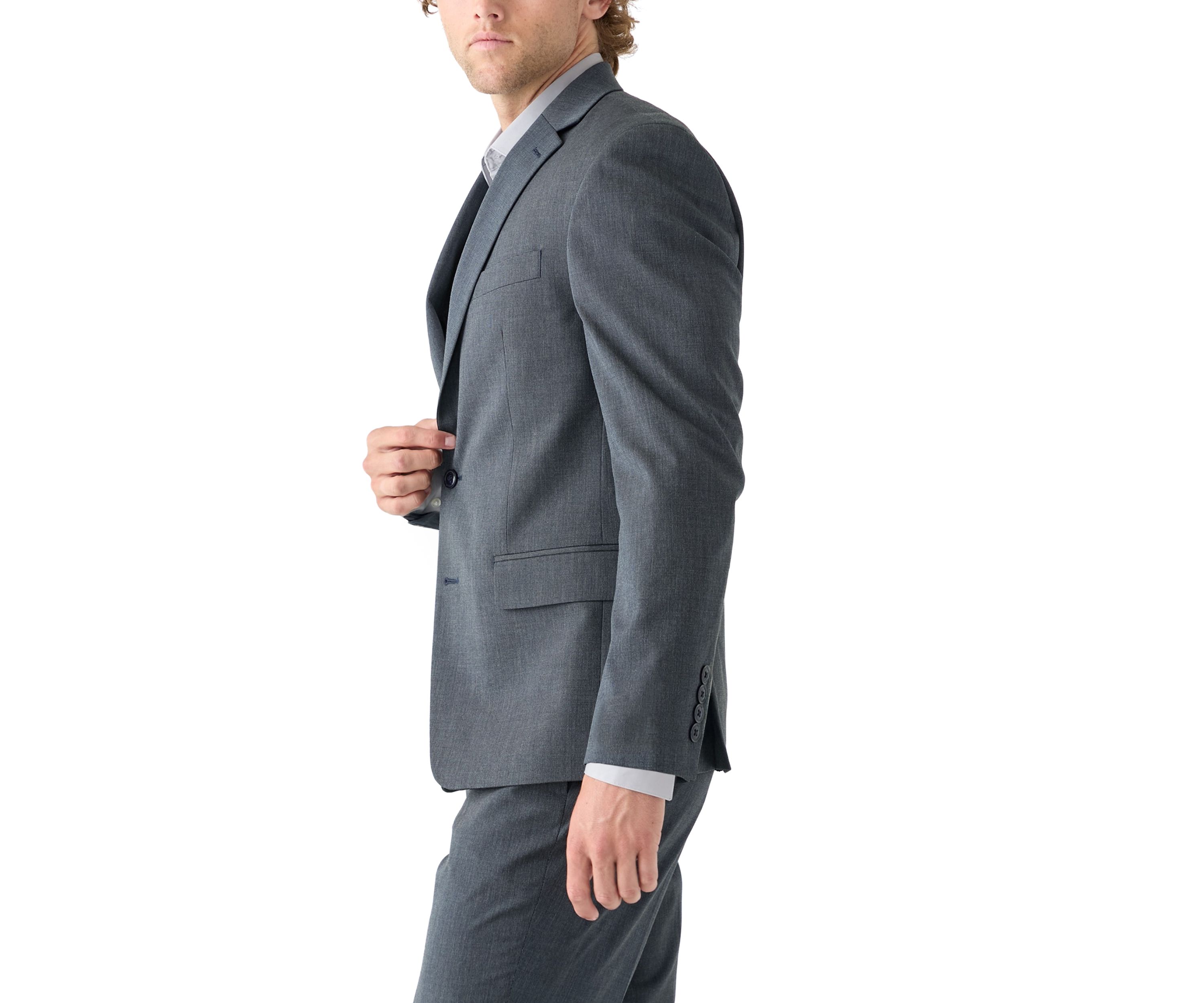 Blue Nailhead Solid Suit Jacket