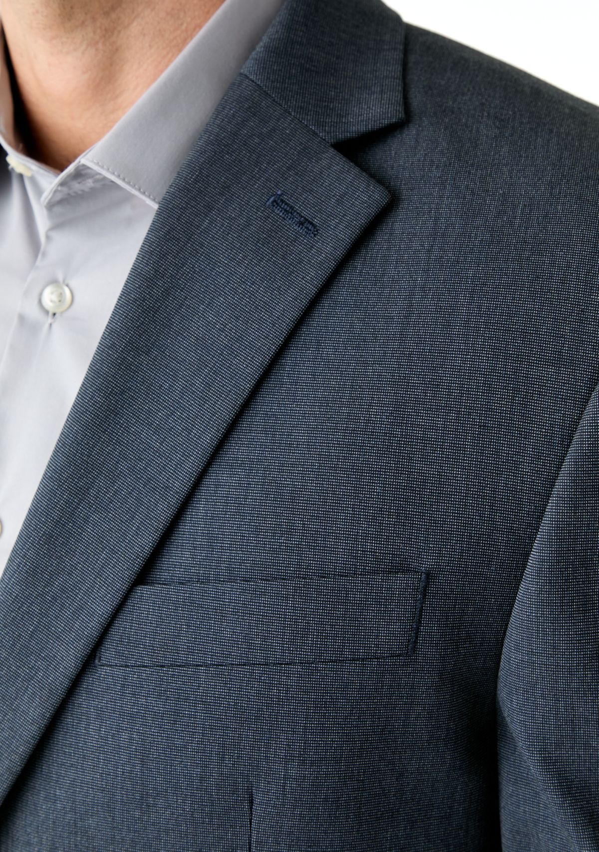 Blue Nailhead Solid Suit Jacket