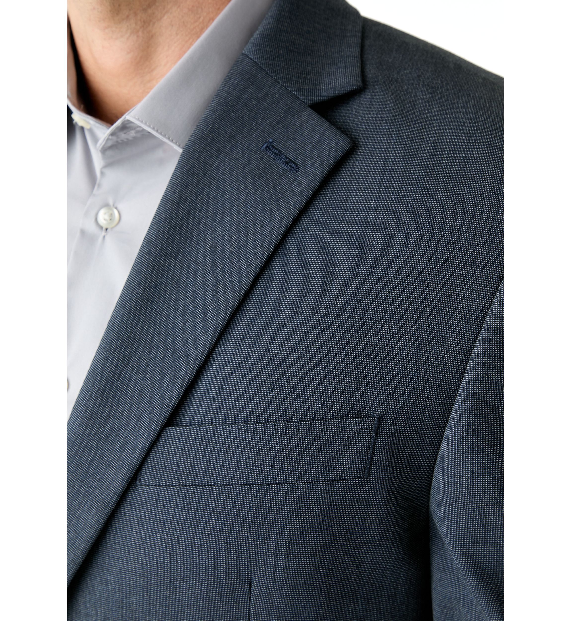 Blue Nailhead Solid Suit Jacket