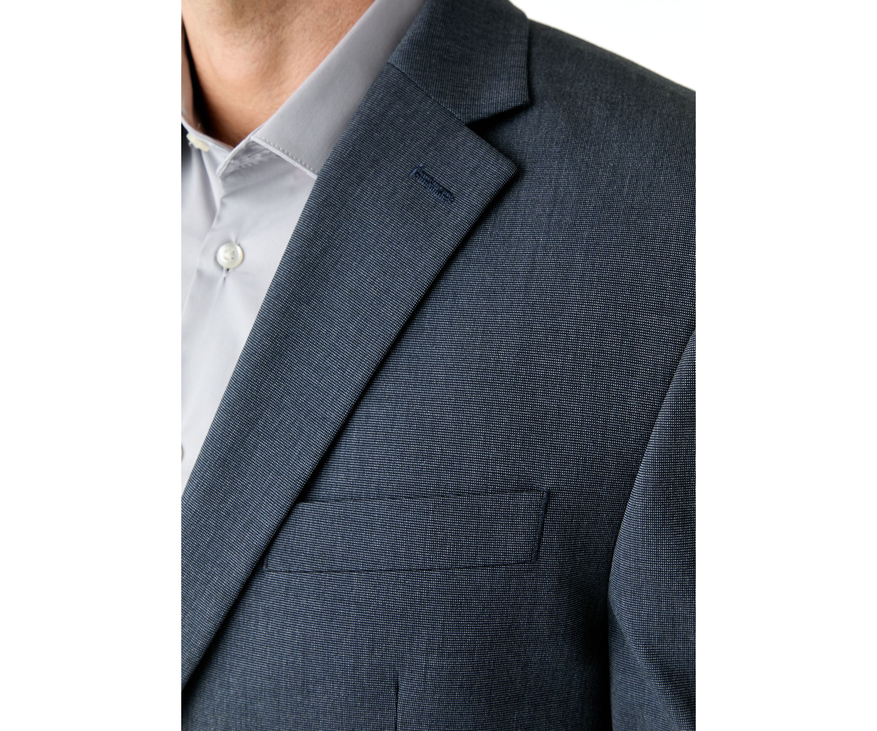Blue Nailhead Solid Suit Jacket