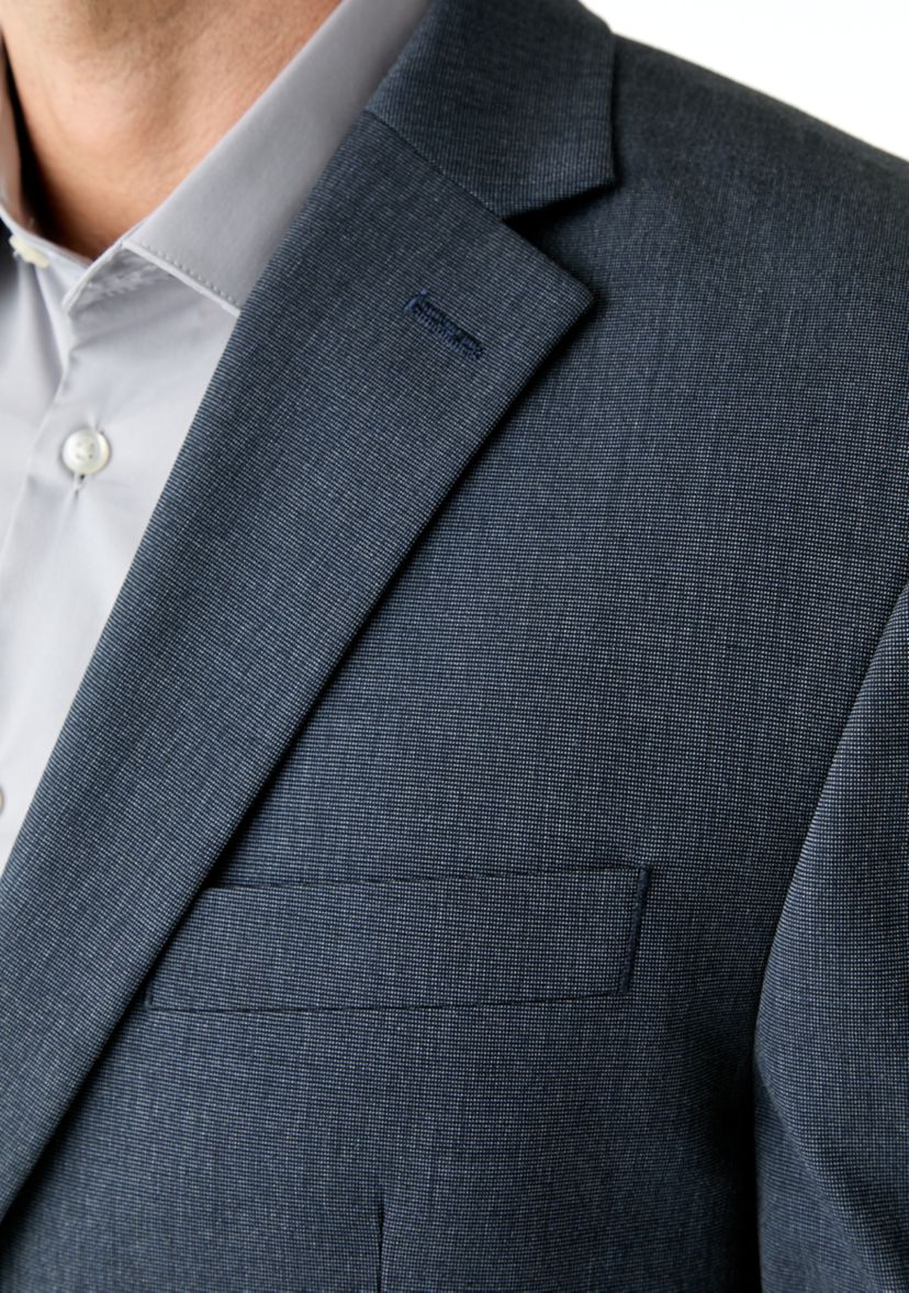 Blue Nailhead Solid Suit Jacket