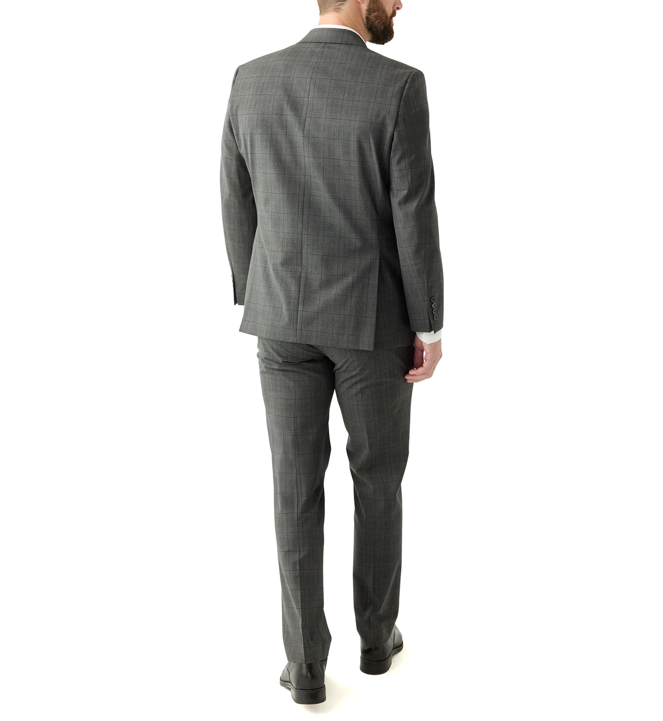 Single Breasted Plaid Suit