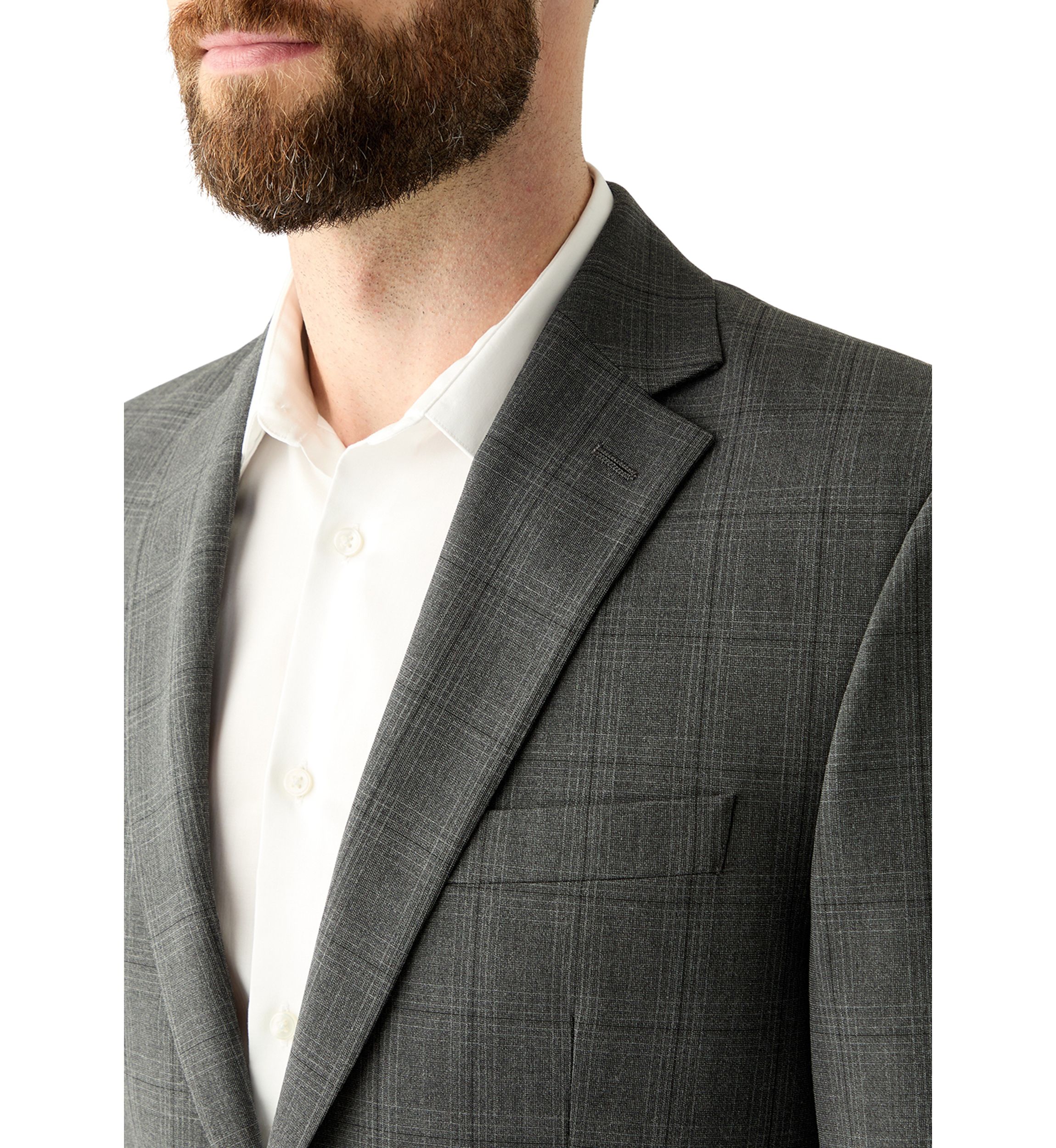 Single Breasted Plaid Suit