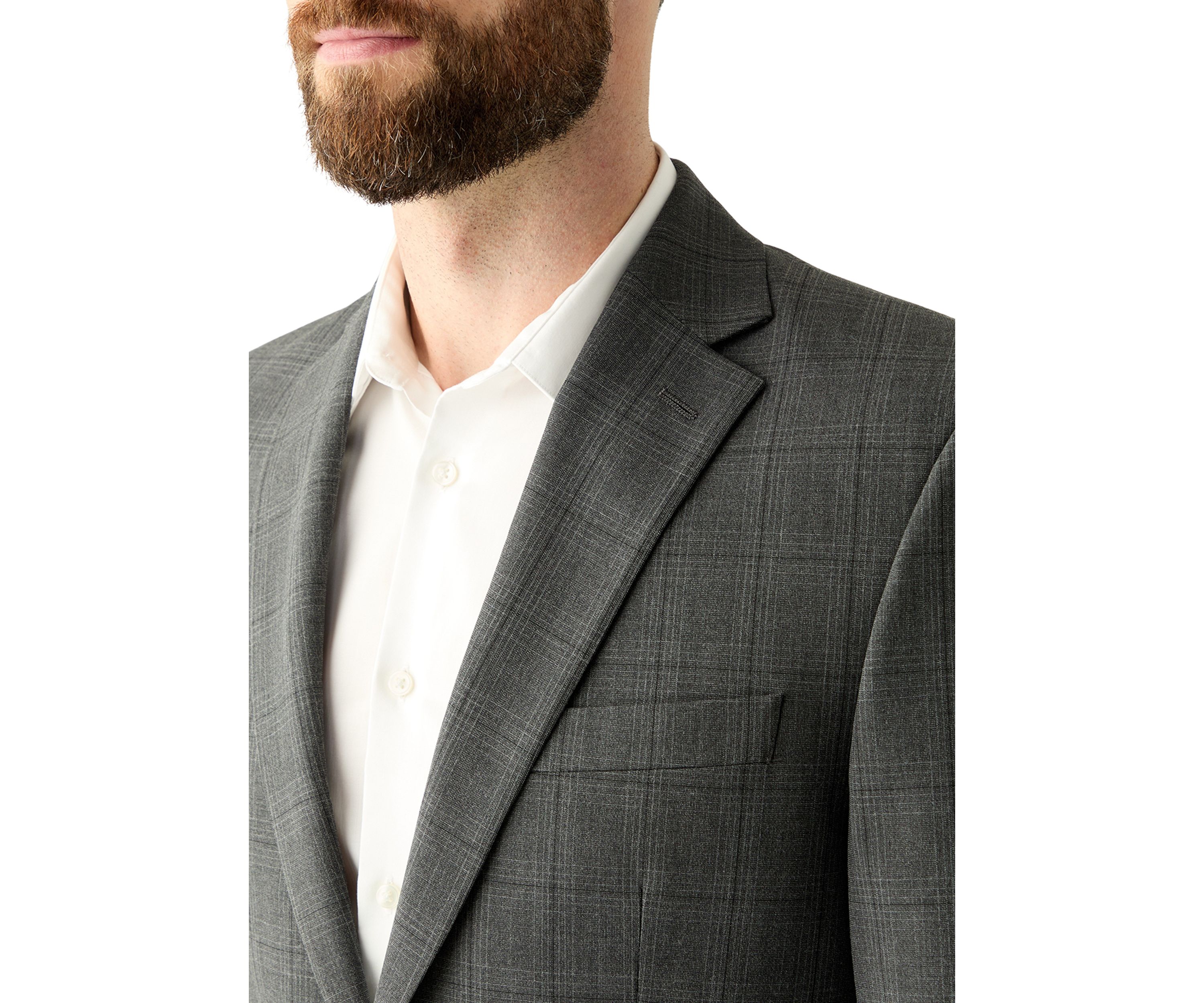 Single Breasted Plaid Suit