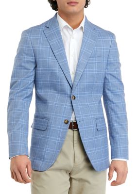 Light blue discount plaid sport coat