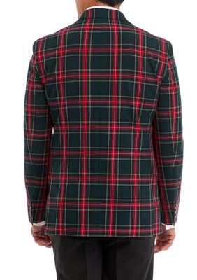 Chaps Holiday Tartan Plaid Sport Coat belk