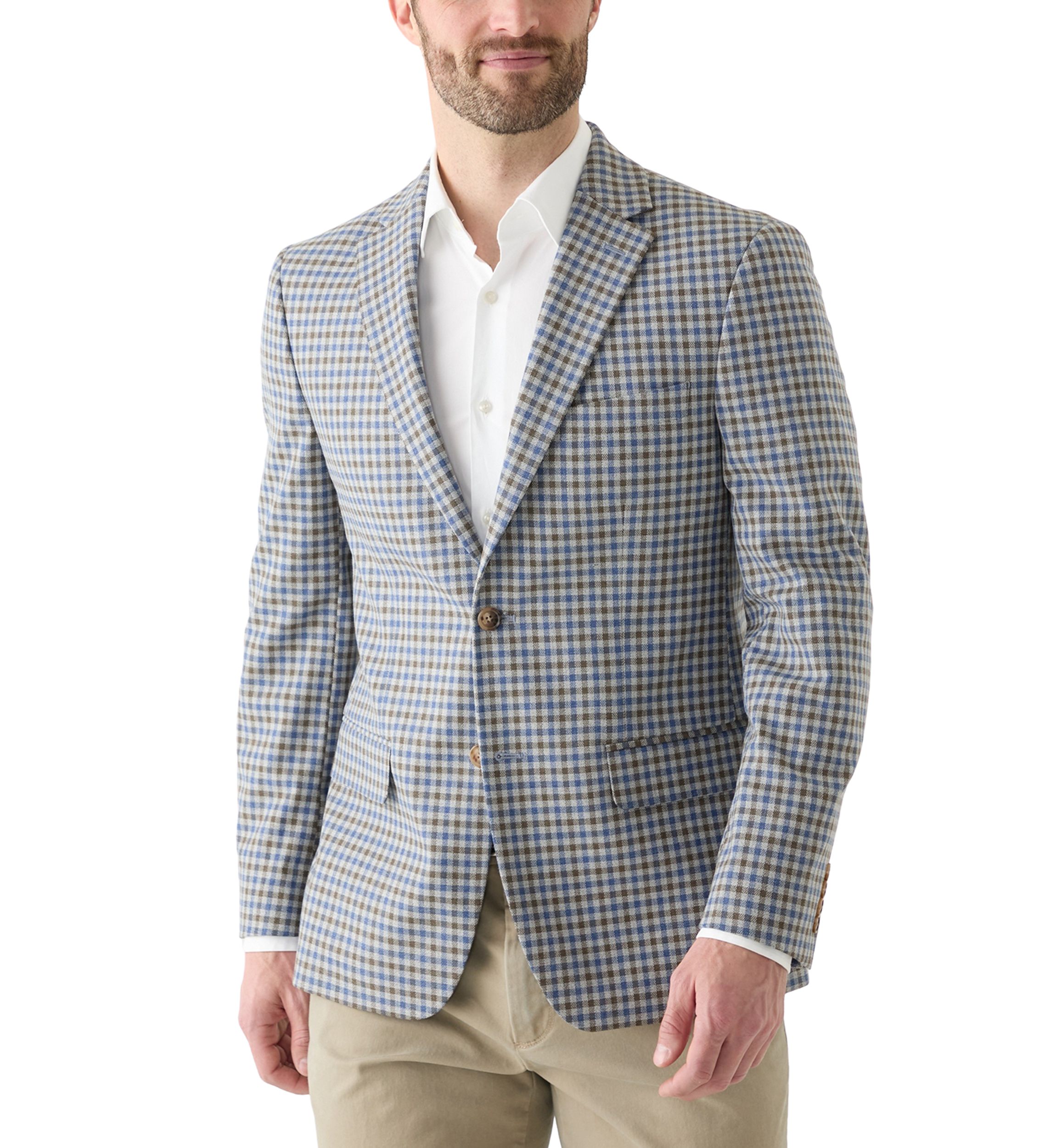 Single Breasted Check Print Blazer
