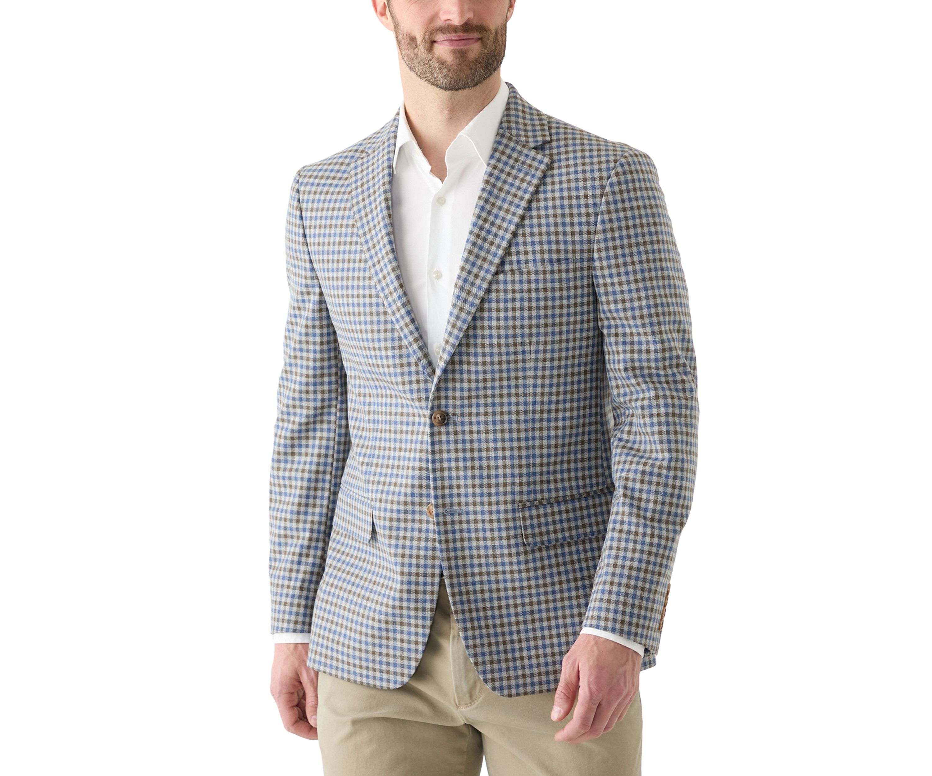 Single Breasted Check Print Blazer
