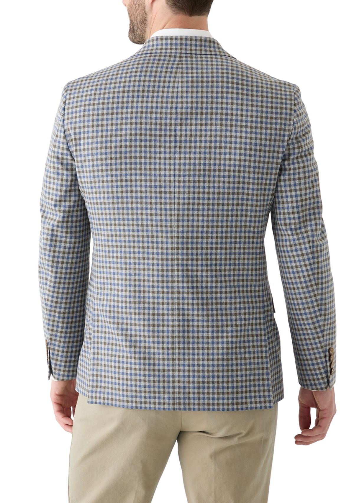 Single Breasted Check Print Blazer