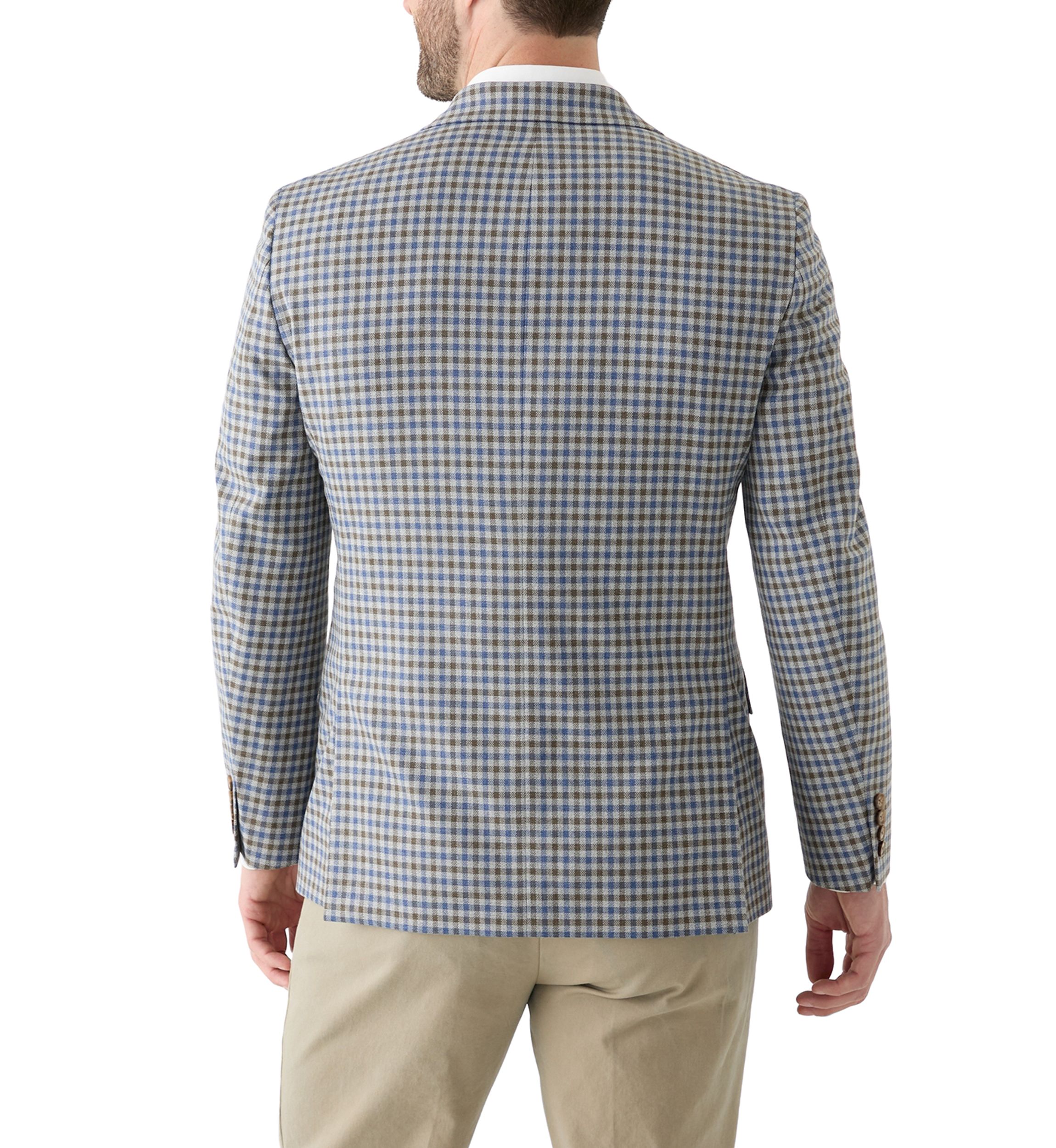 Single Breasted Check Print Blazer