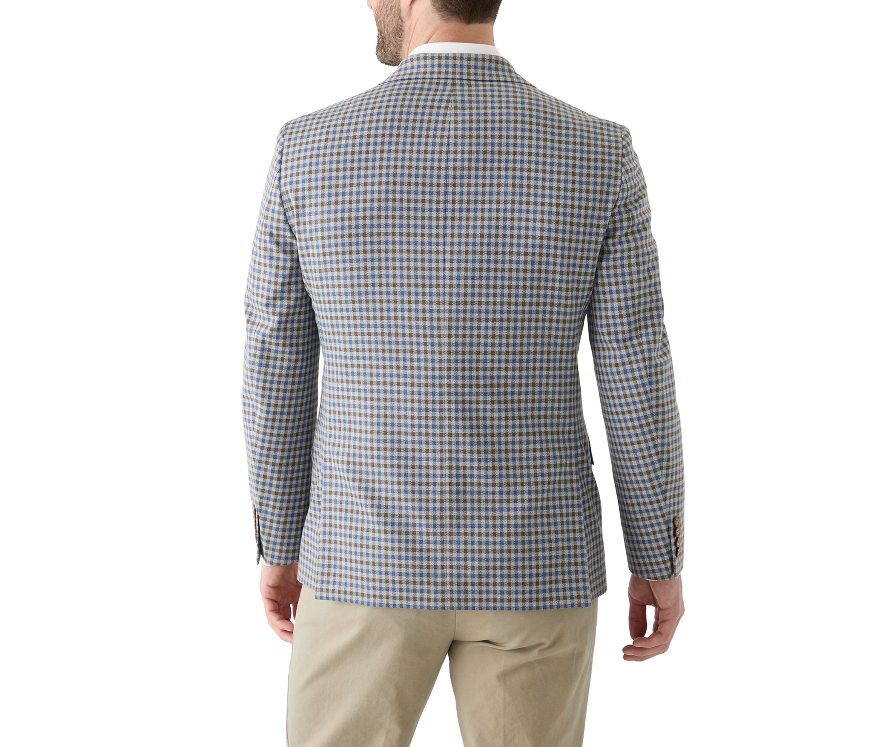 Single Breasted Check Print Blazer